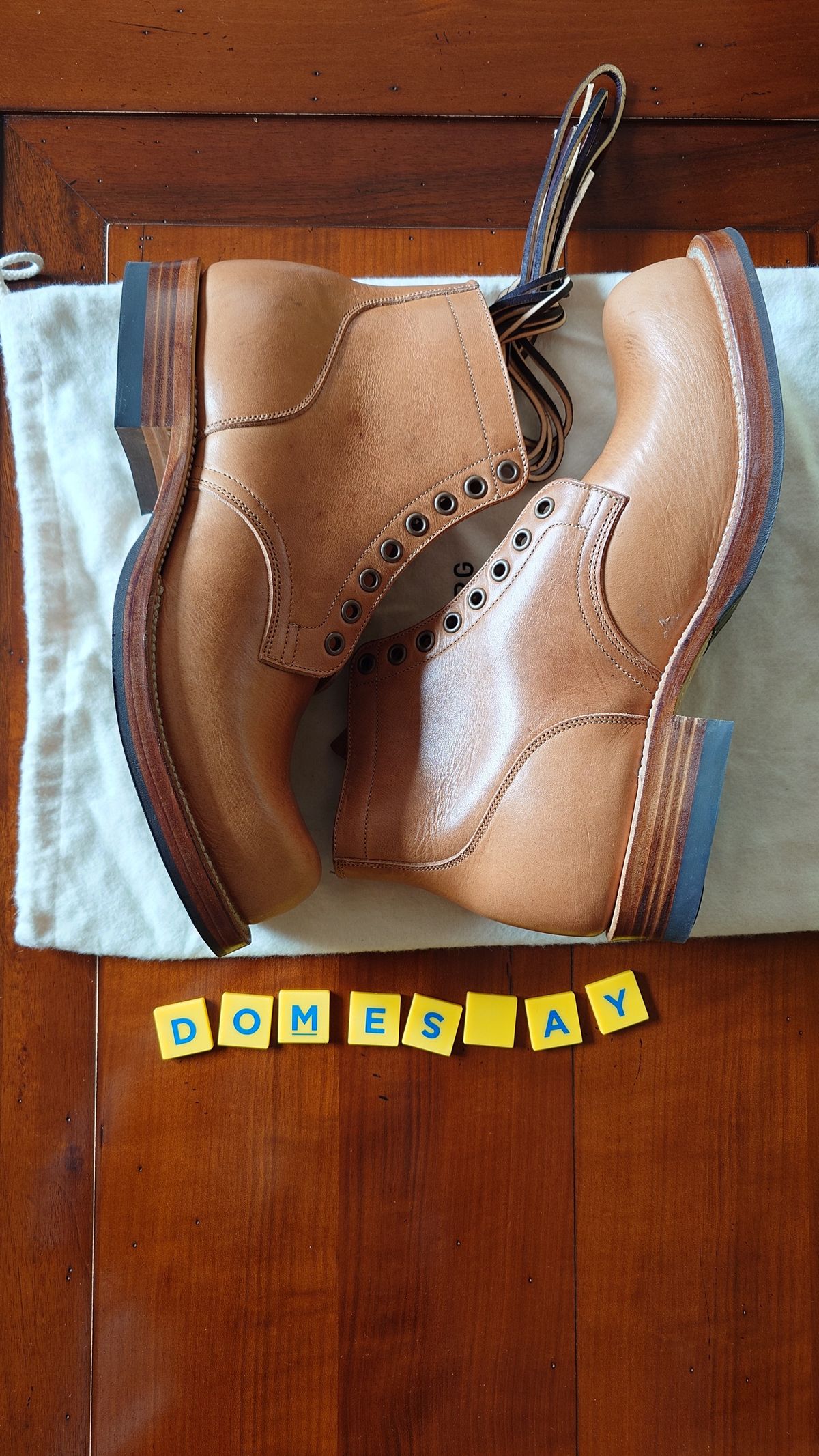 Photo by sowakichi on October 3, 2024 of the Viberg Service Boot in Horween Natural Wooly Chromexcel.