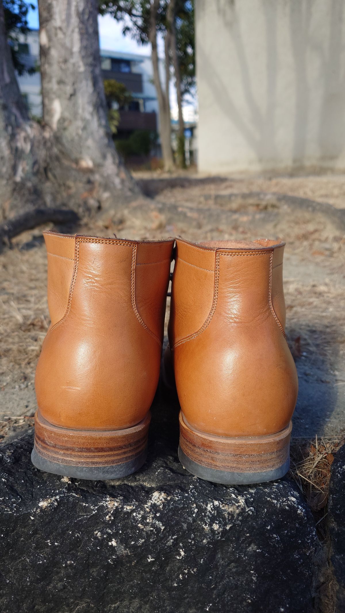 Photo by sowakichi on January 4, 2025 of the Viberg Service Boot in Horween Natural Wooly Chromexcel.