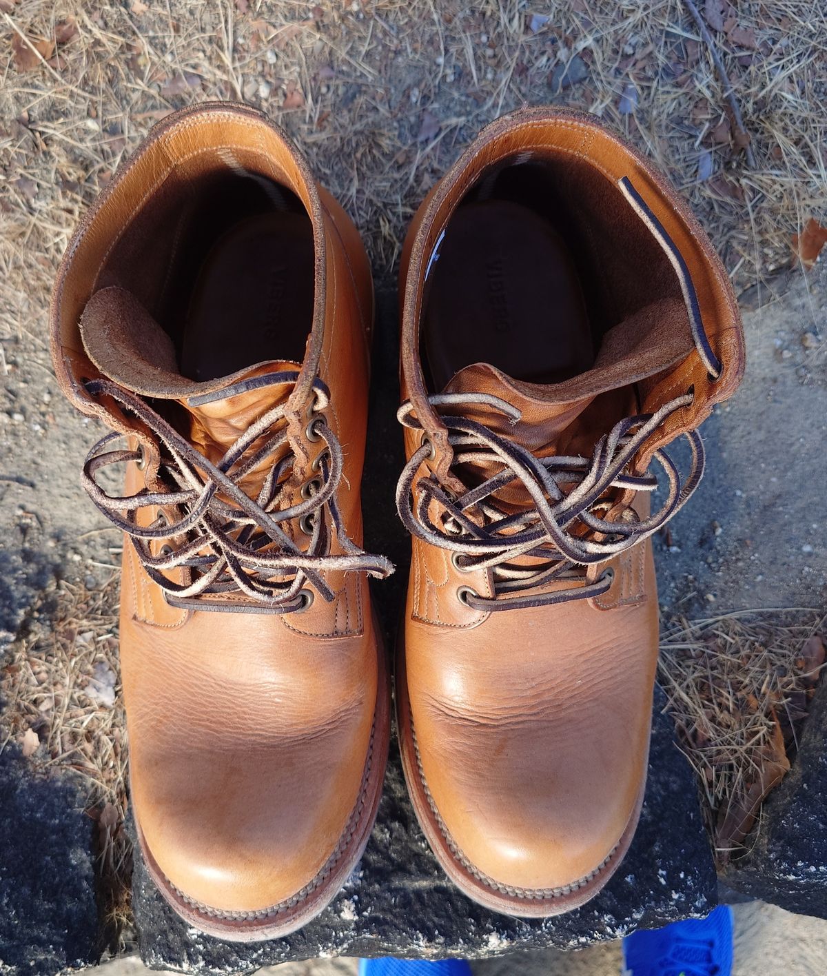Photo by sowakichi on January 4, 2025 of the Viberg Service Boot in Horween Natural Wooly Chromexcel.