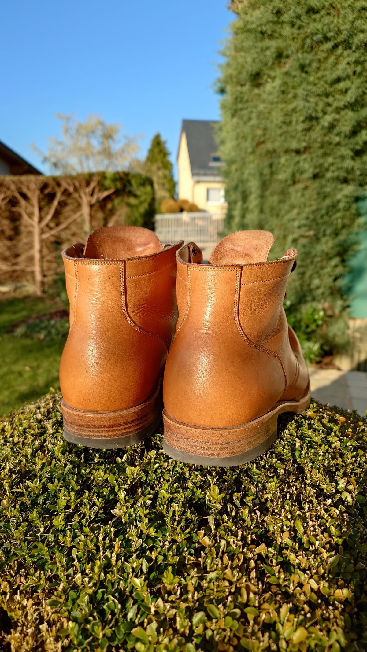 Photo by sowakichi on February 2, 2025 of the Viberg Service Boot in Horween Natural Wooly Chromexcel.