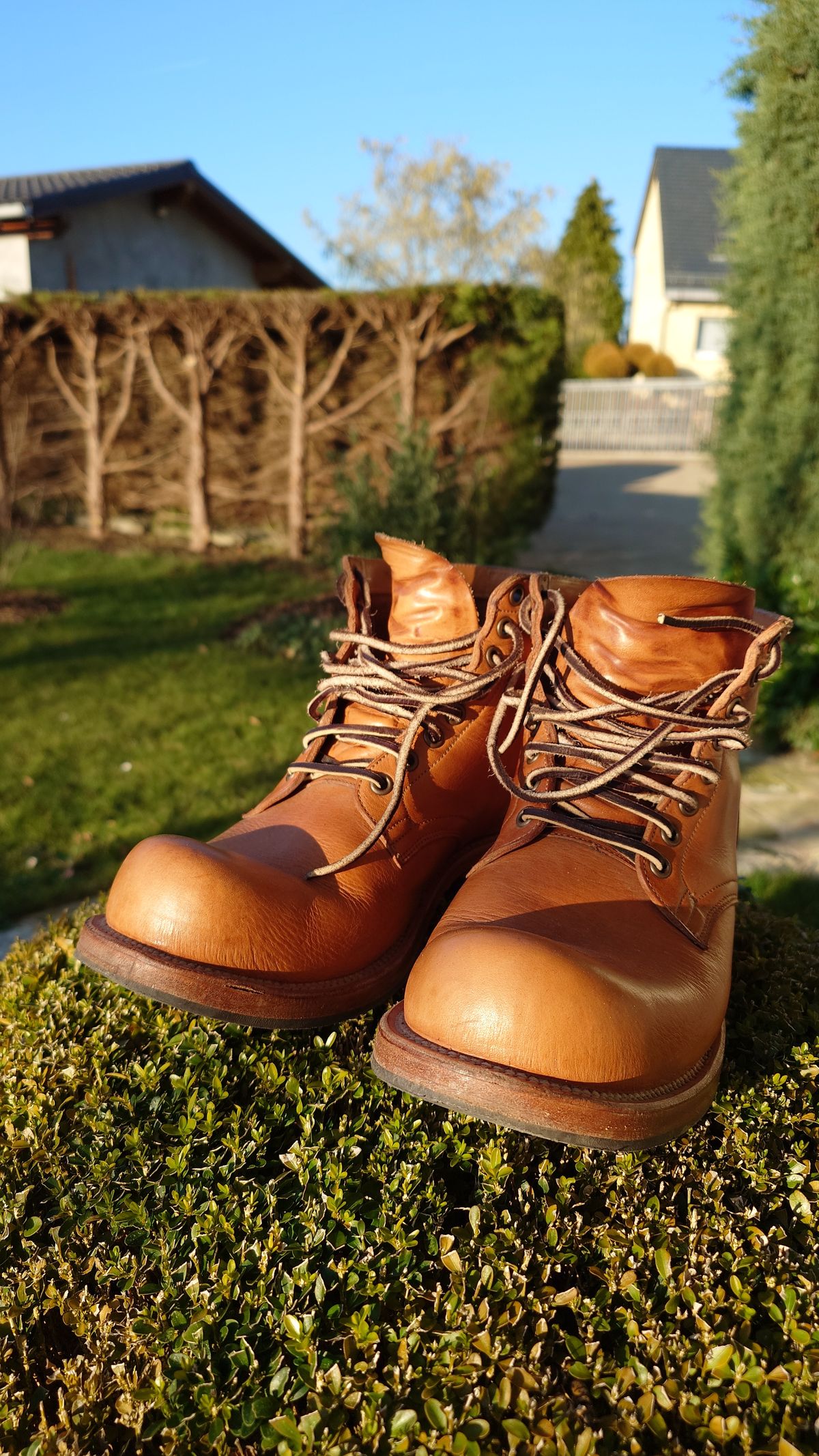 Photo by sowakichi on February 2, 2025 of the Viberg Service Boot in Horween Natural Wooly Chromexcel.