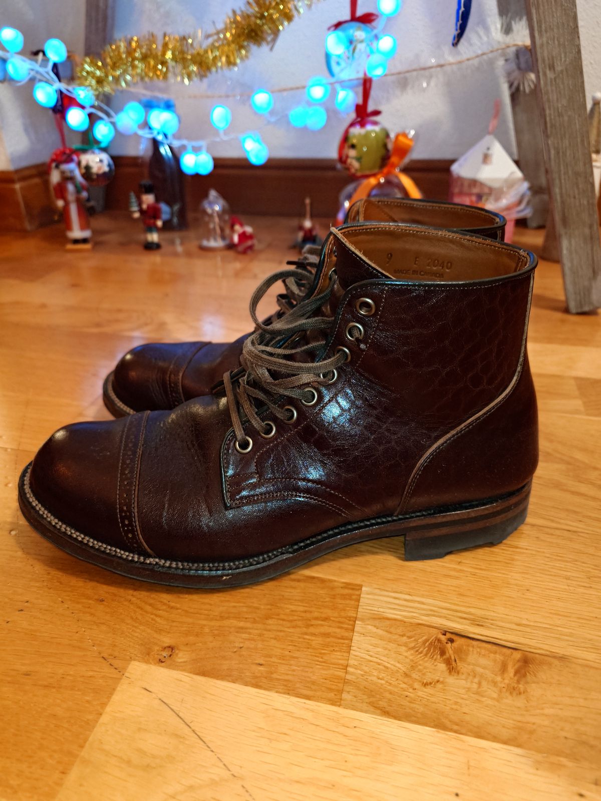 Photo by sowakichi on January 5, 2024 of the Viberg Service Boot in Shinki Dark Brown Oiled Horsebutt.