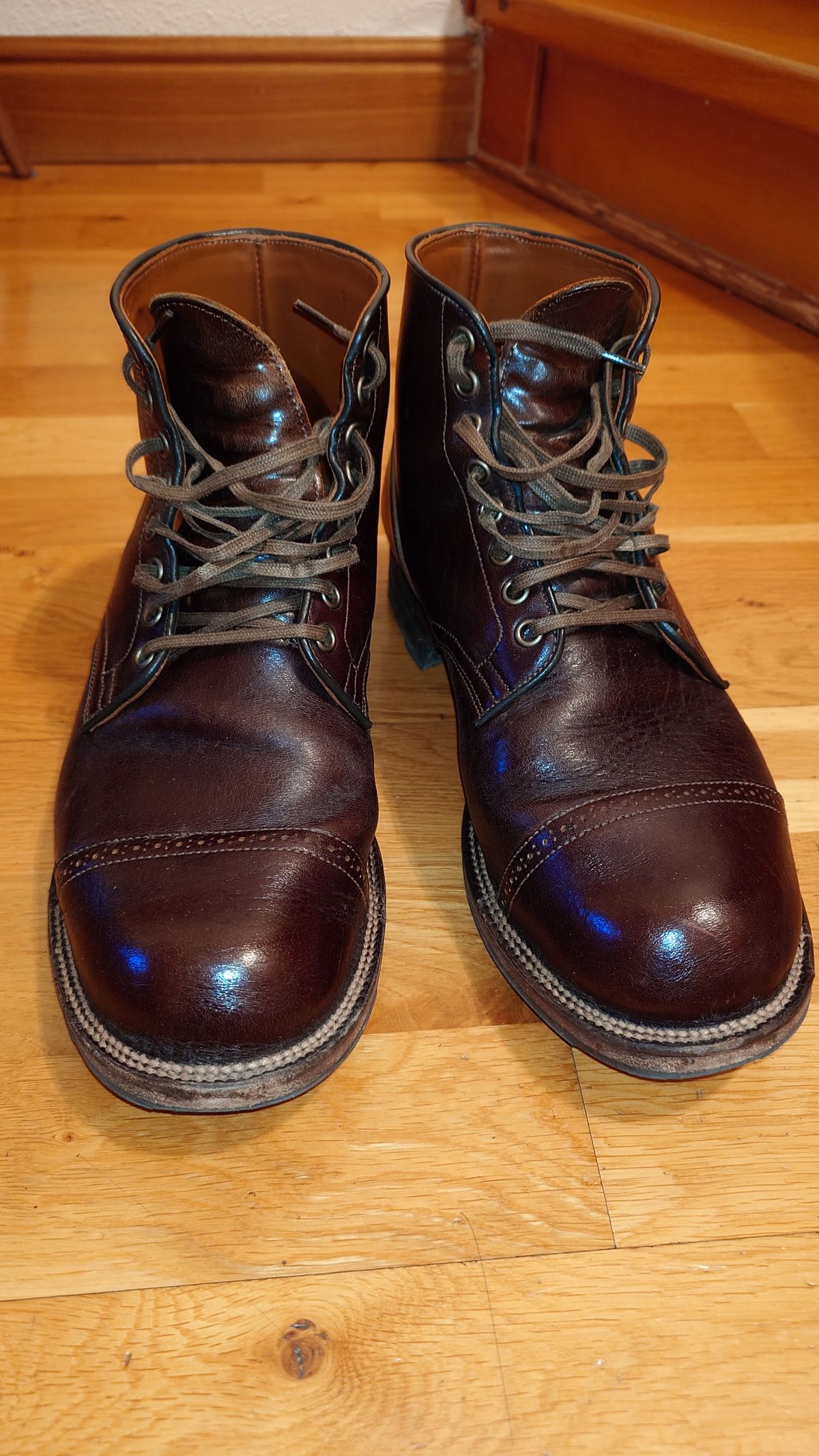 Photo by sowakichi on April 5, 2024 of the Viberg Service Boot in Shinki Dark Brown Oiled Horsebutt.