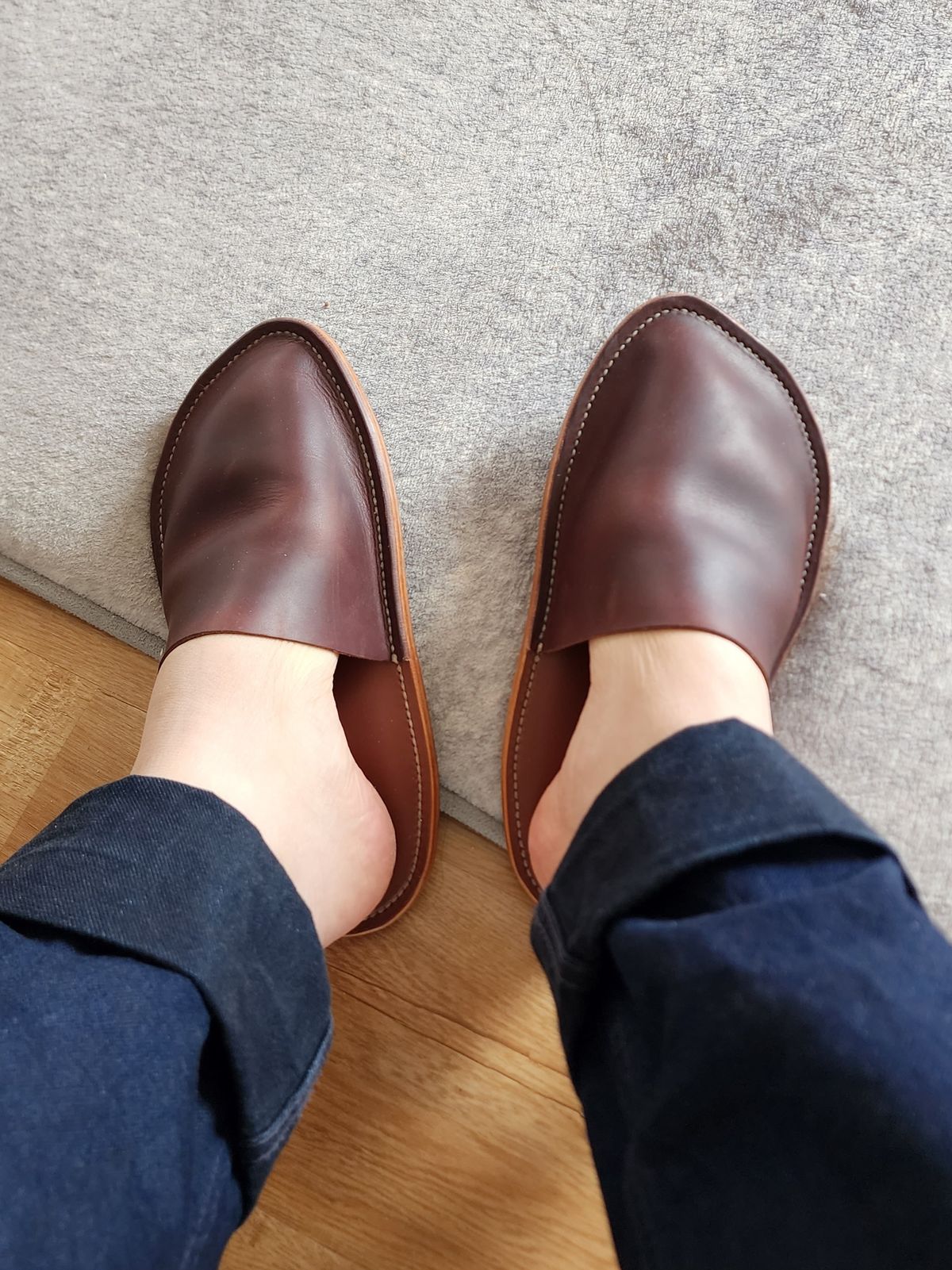 Photo by Worn.Soles on November 3, 2023 of the Self-Made House Slipper in Unknown Leather.