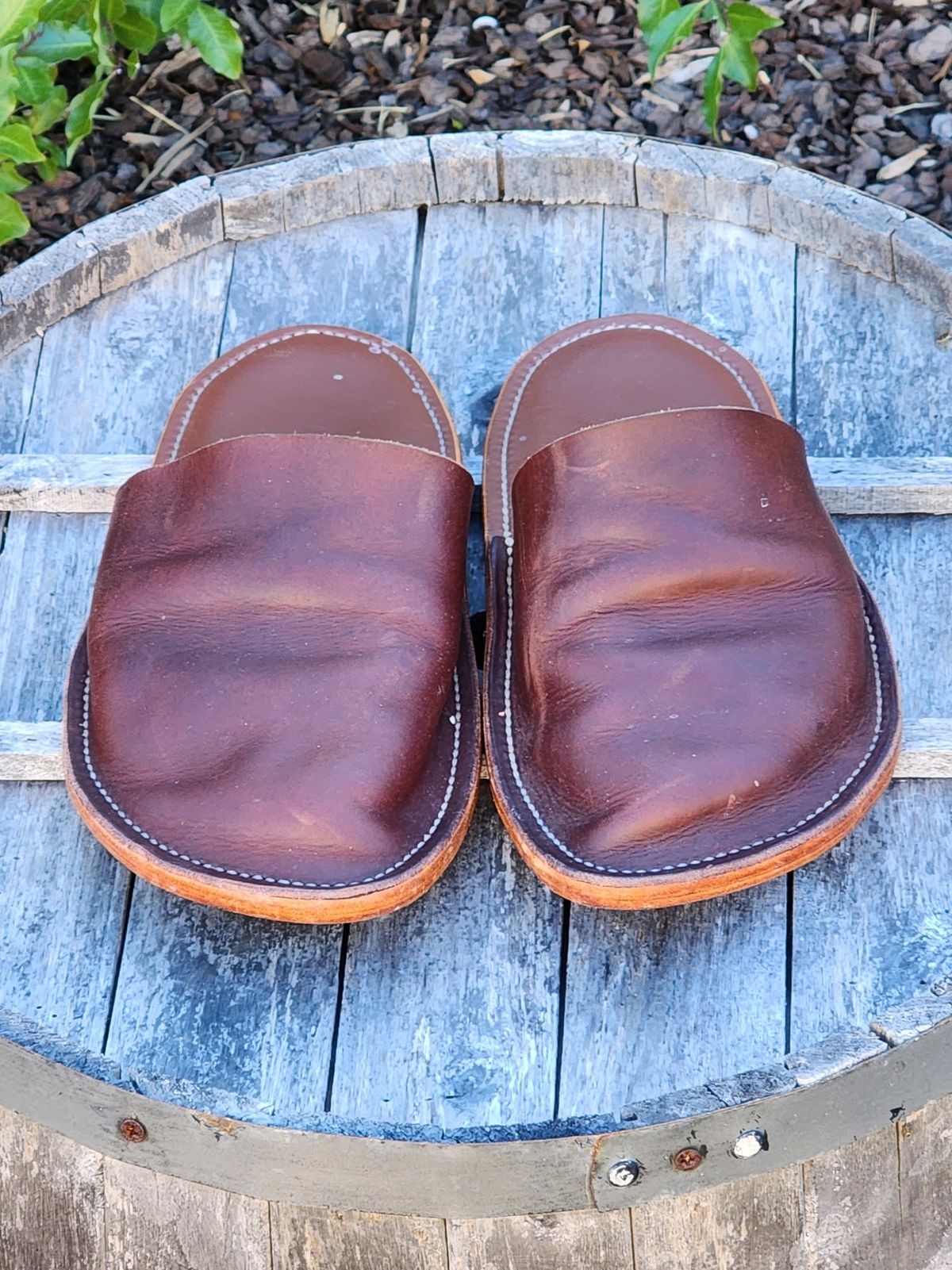 Photo by Worn.Soles on February 6, 2024 of the Self-Made House Slipper in Unknown Leather.