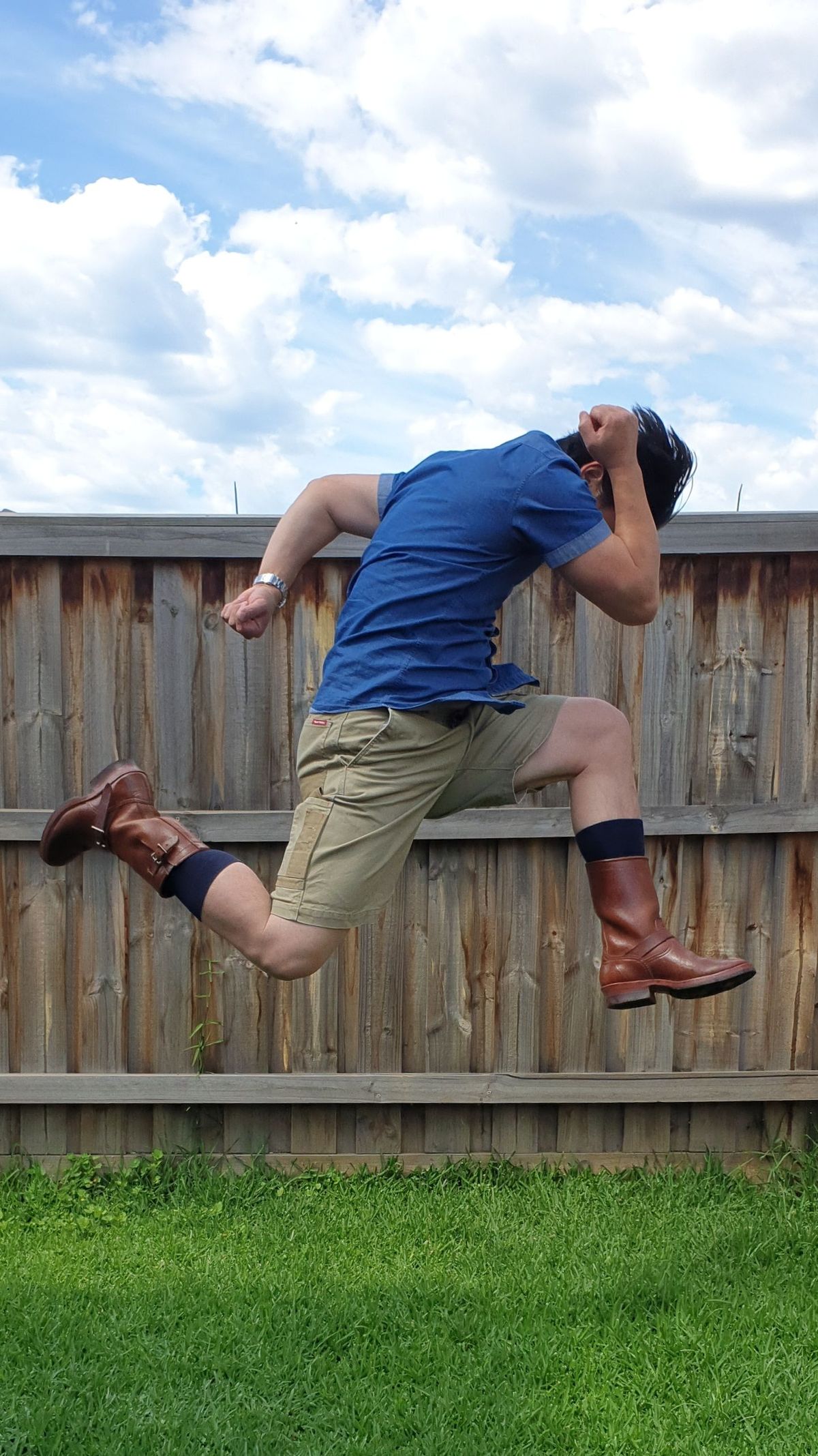 Photo by Worn.Soles on December 2, 2021 of the Benzein The Keeper 'Type 2' Engineer Boot in Shinki Brown Oiled Horsebutt.