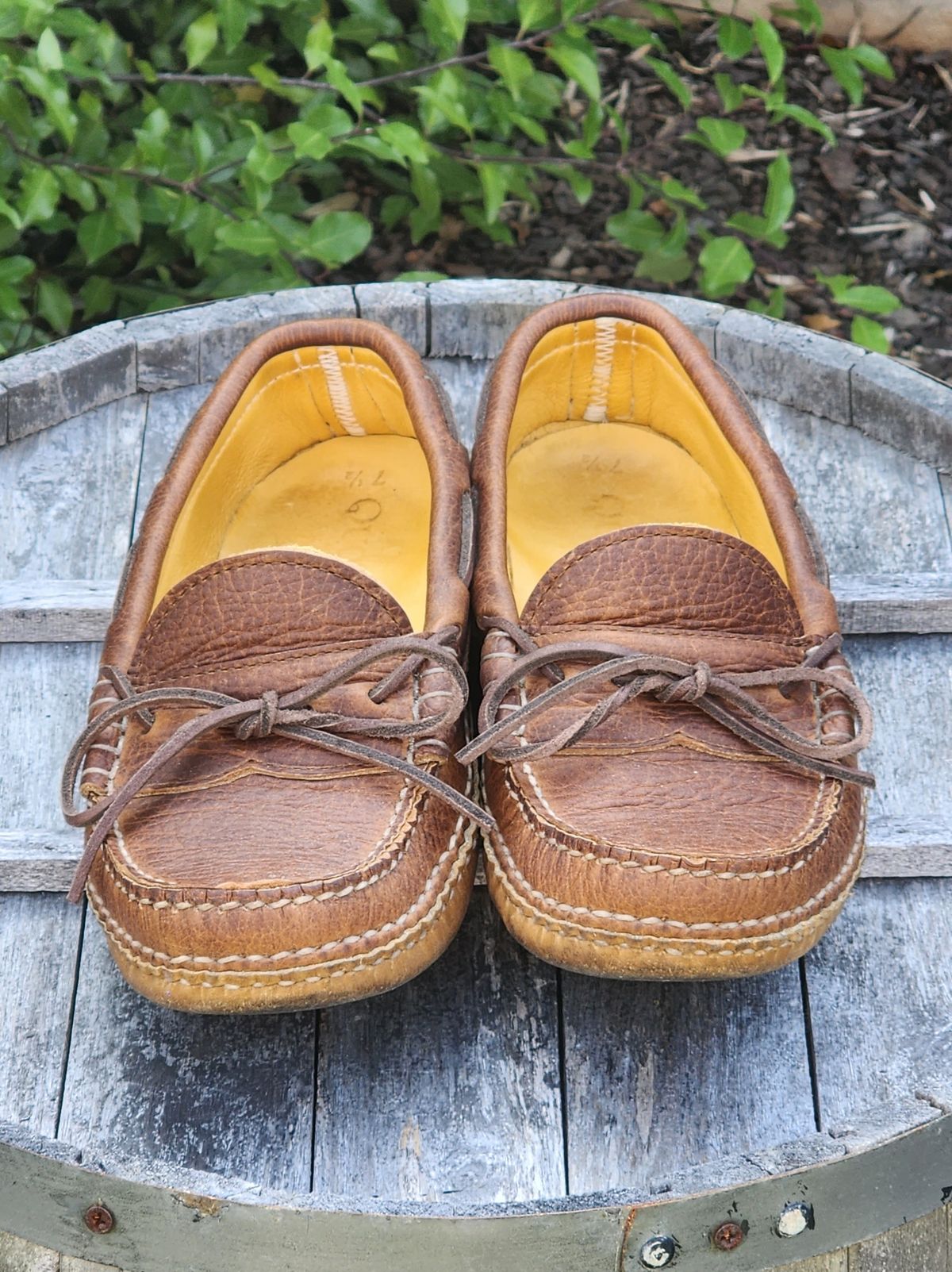 Photo by Worn.Soles on December 5, 2023 of the Quoddy Grizzly Moc in Grizzly Peanut.