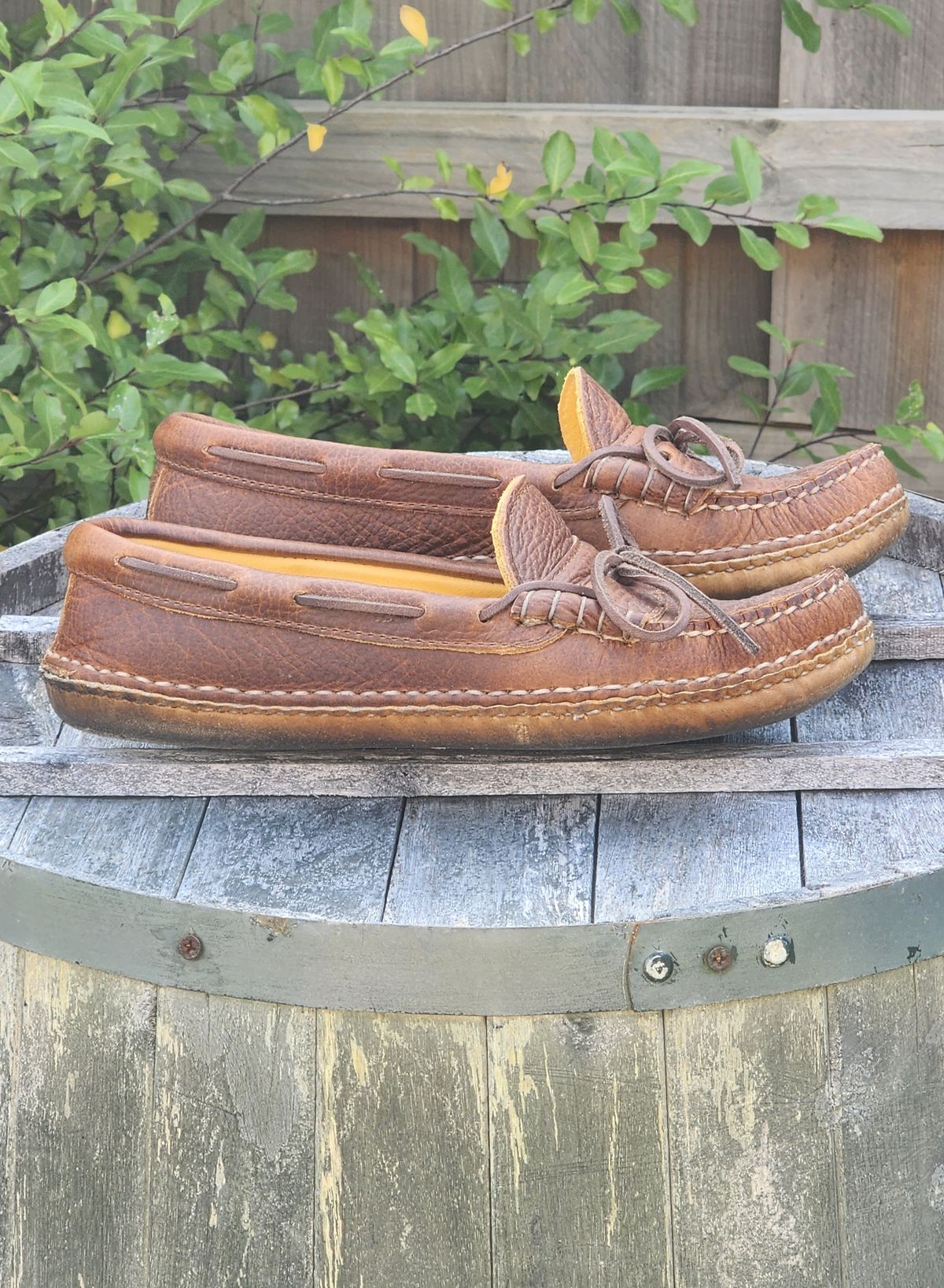 Photo by Worn.Soles on December 5, 2023 of the Quoddy Grizzly Moc in Grizzly Peanut.