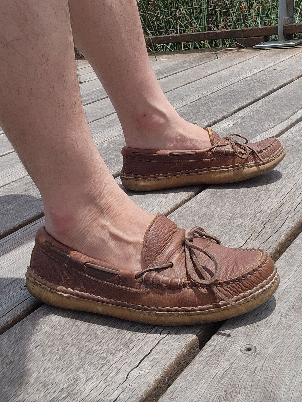 Photo by Worn.Soles on January 6, 2024 of the Quoddy Grizzly Moc in Grizzly Peanut.