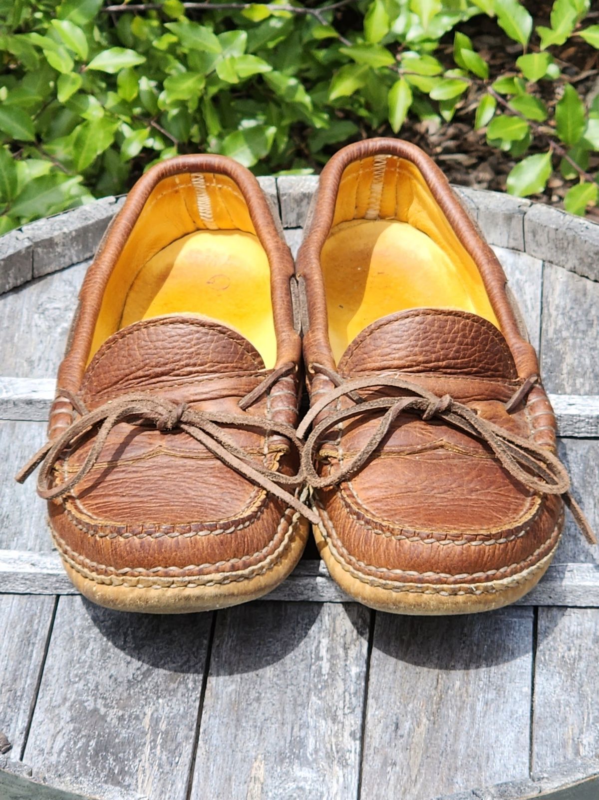 Photo by Worn.Soles on January 6, 2024 of the Quoddy Grizzly Moc in Grizzly Peanut.