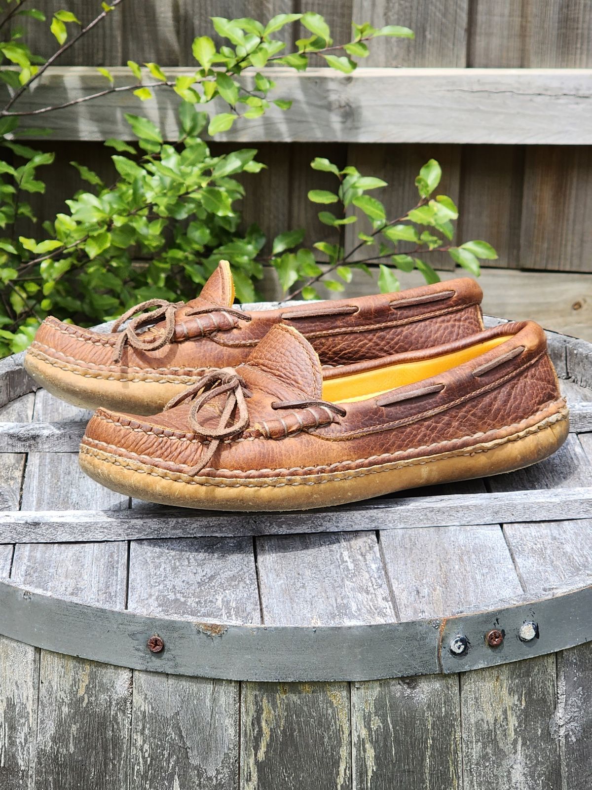 Photo by Worn.Soles on January 6, 2024 of the Quoddy Grizzly Moc in Grizzly Peanut.