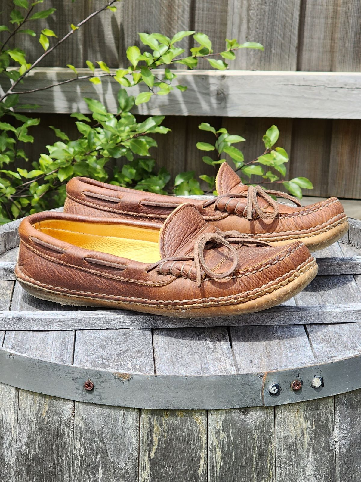 Photo by Worn.Soles on January 6, 2024 of the Quoddy Grizzly Moc in Grizzly Peanut.