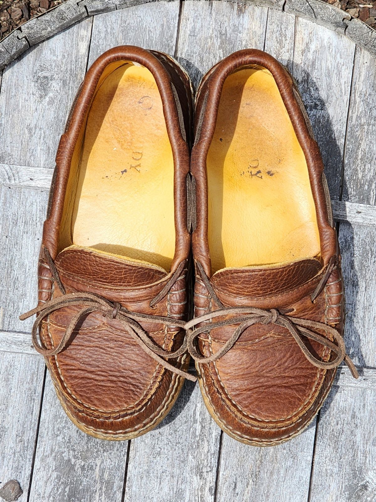 Photo by Worn.Soles on January 6, 2024 of the Quoddy Grizzly Moc in Grizzly Peanut.