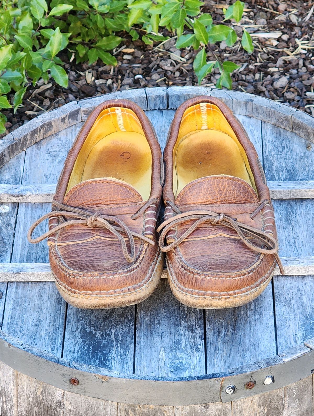 Photo by Worn.Soles on February 6, 2024 of the Quoddy Grizzly Moc in Grizzly Peanut.