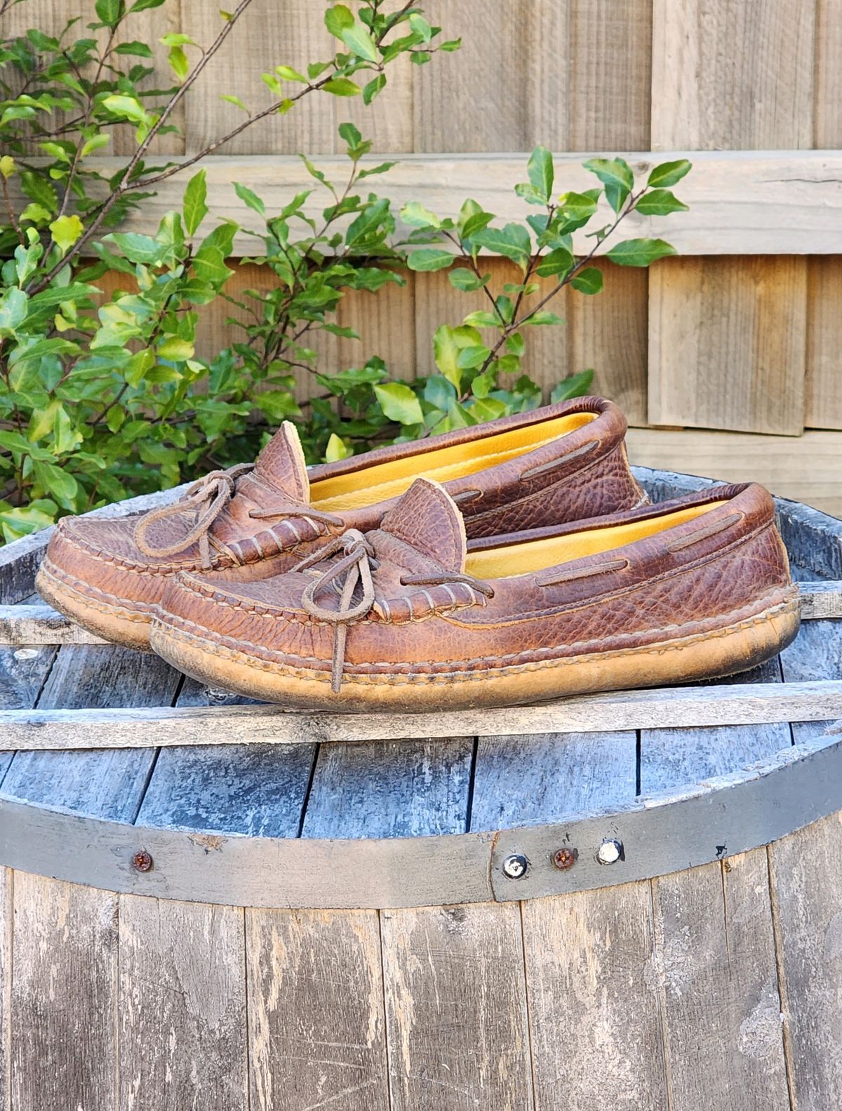 Photo by Worn.Soles on February 6, 2024 of the Quoddy Grizzly Moc in Grizzly Peanut.