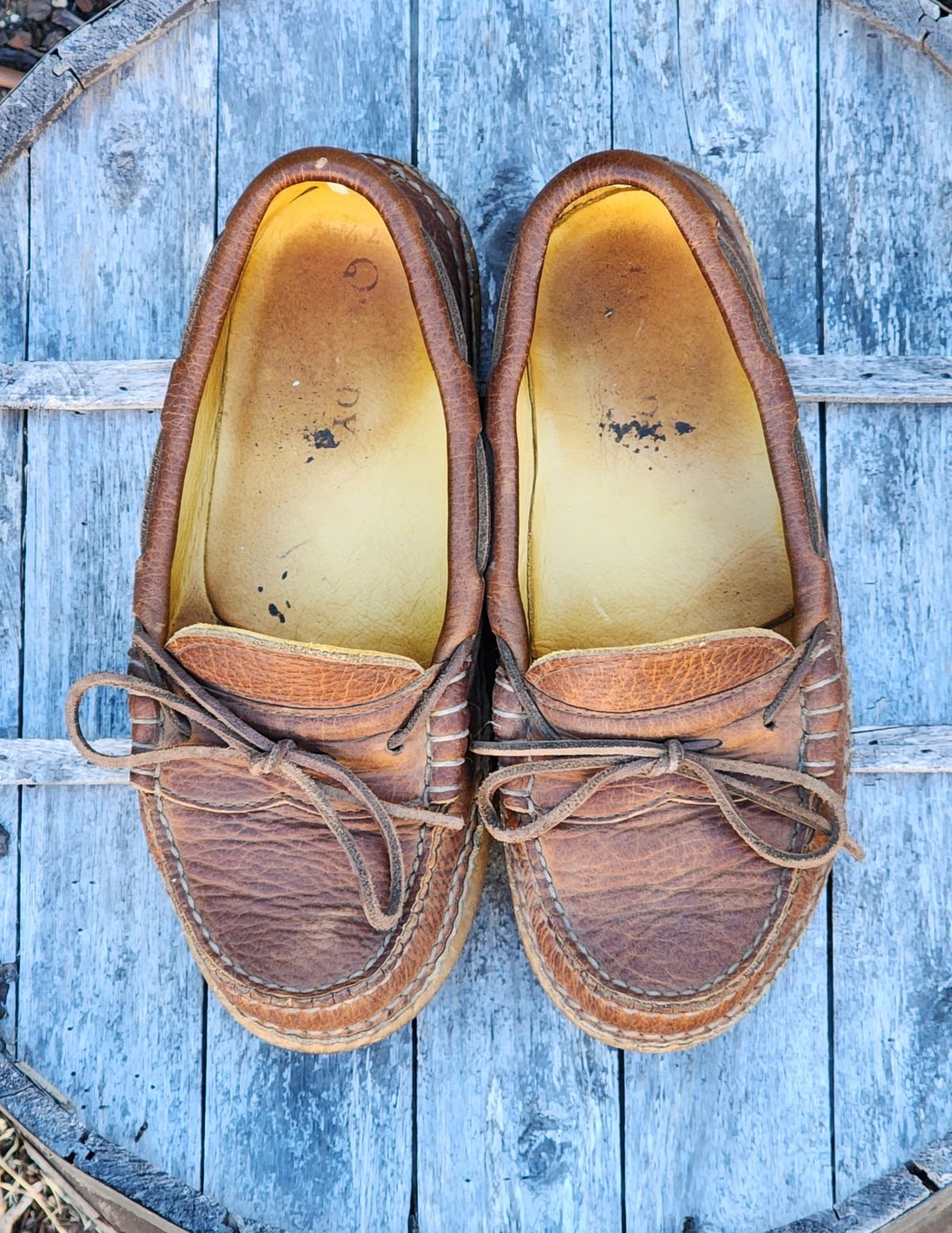 Photo by Worn.Soles on February 6, 2024 of the Quoddy Grizzly Moc in Grizzly Peanut.