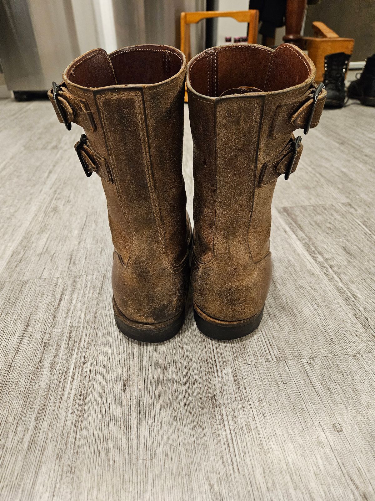 Photo by Niko on January 5, 2024 of the Unknown Maker French M47/US M43 Copy in Unknown Natural Veg Tan.