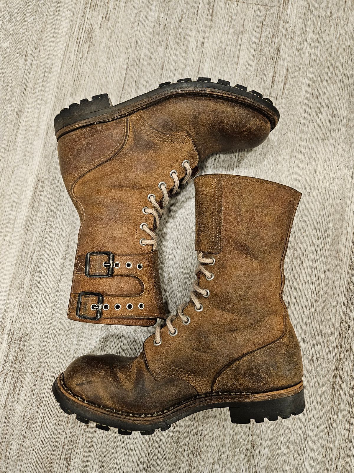 Photo by Niko on January 5, 2024 of the Unknown Maker French M47/US M43 Copy in Unknown Natural Veg Tan.
