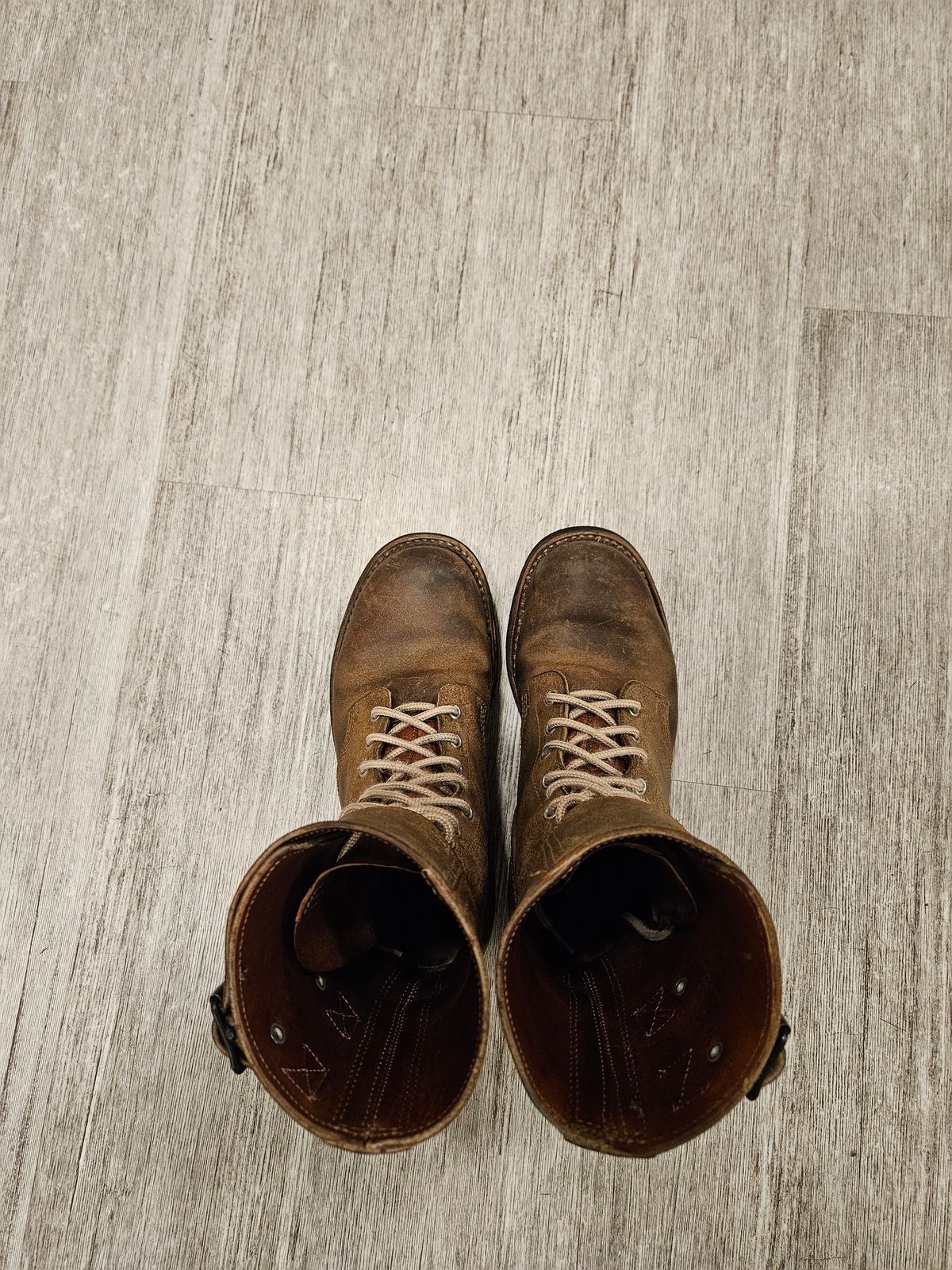 Photo by Niko on January 5, 2024 of the Unknown Maker French M47/US M43 Copy in Unknown Natural Veg Tan.