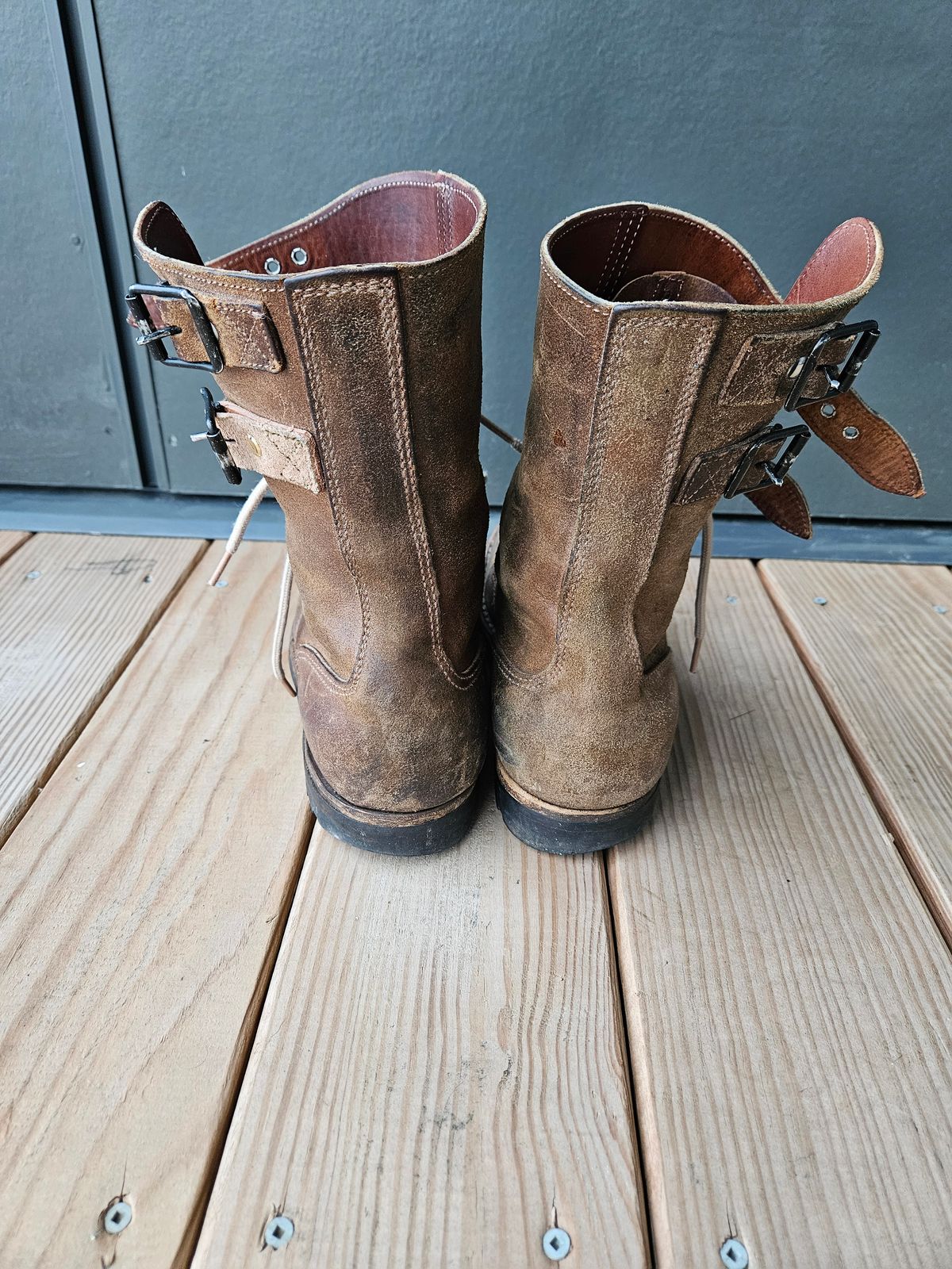Photo by Niko on February 5, 2024 of the Unknown Maker French M47/US M43 Copy in Unknown Natural Veg Tan.