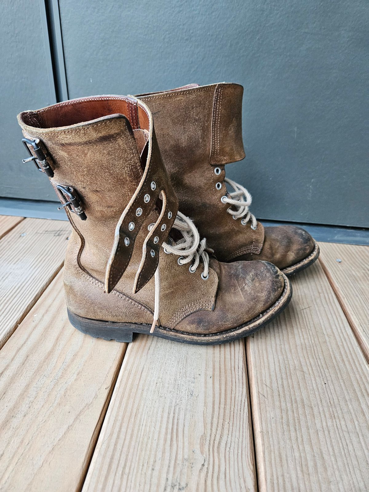 Photo by Niko on February 5, 2024 of the Unknown Maker French M47/US M43 Copy in Unknown Natural Veg Tan.