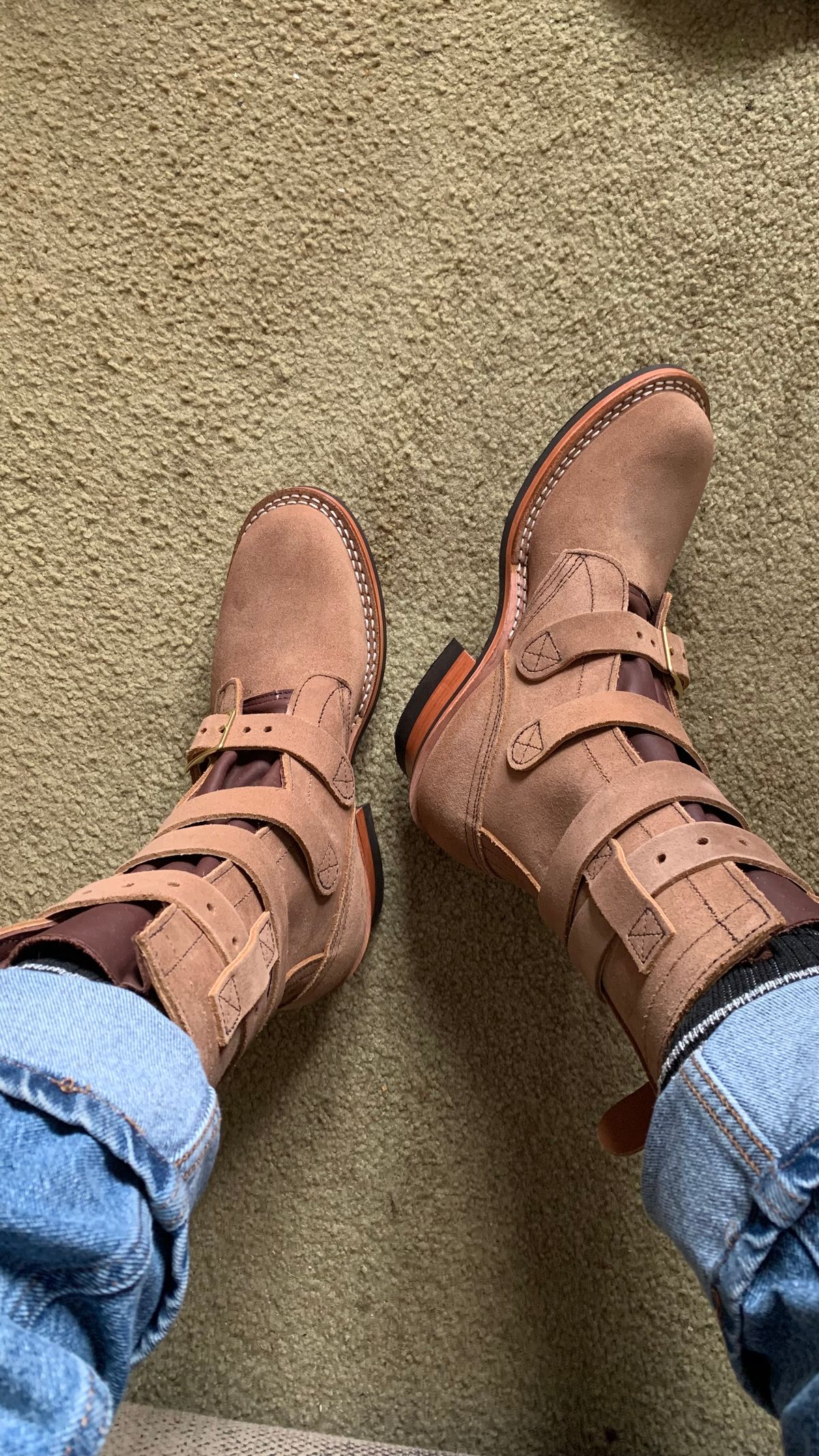 Photo by X on February 11, 2026 of the Nicks TankerPro in Seidel 1964 Tan Roughout.