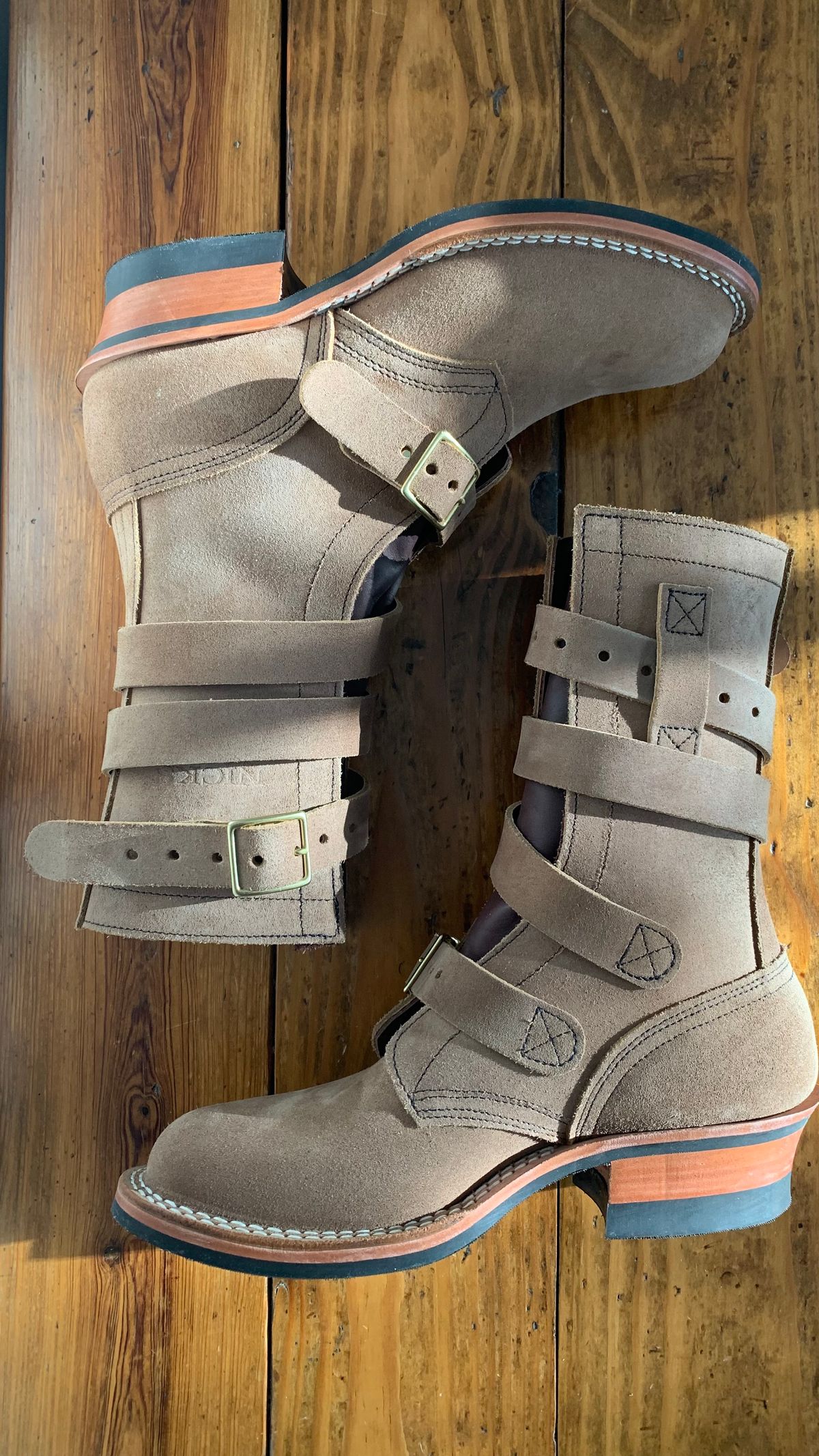 Photo by X on February 12, 2026 of the Nicks TankerPro in Seidel 1964 Tan Roughout.