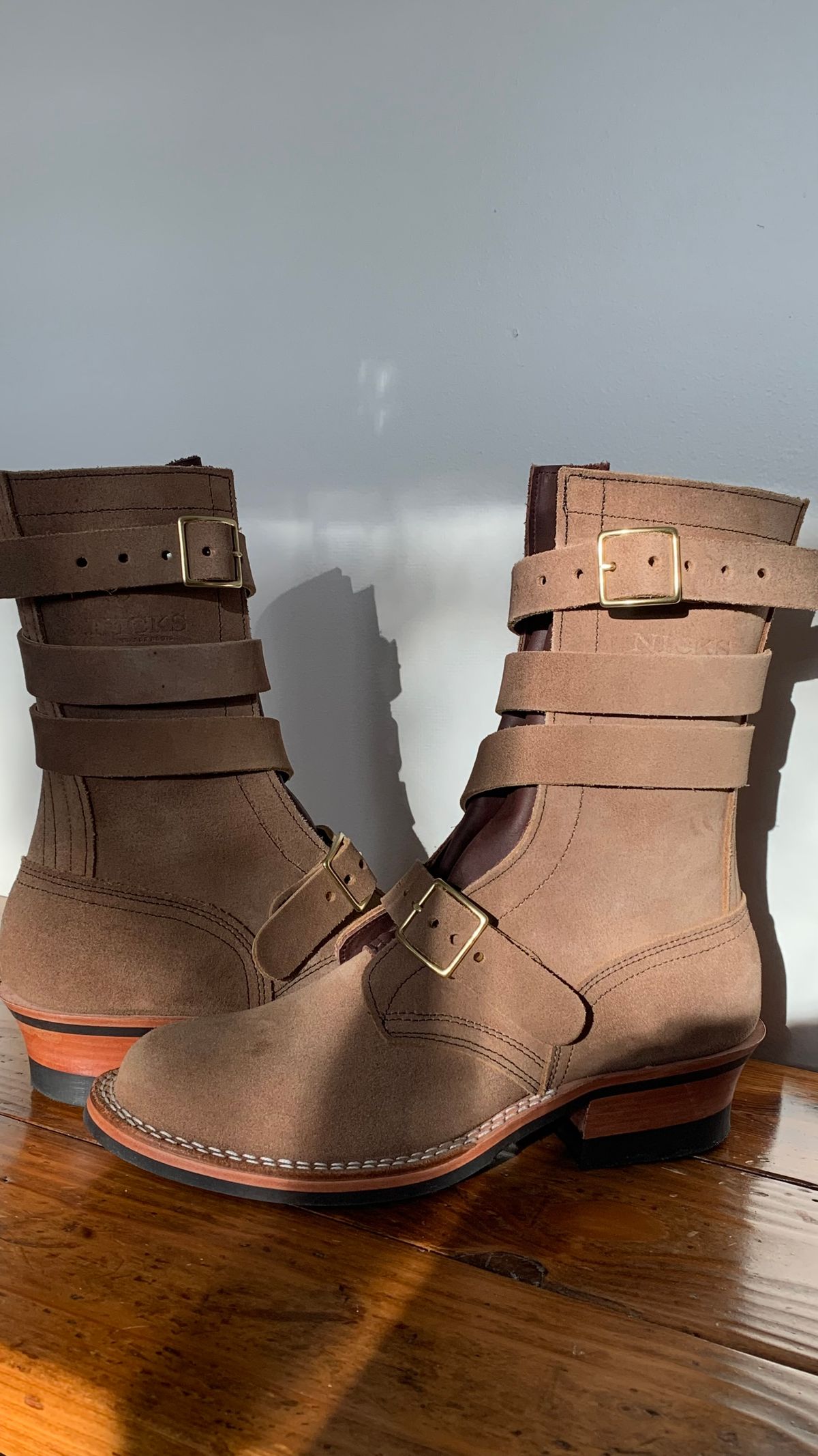 Photo by X on February 12, 2026 of the Nicks TankerPro in Seidel 1964 Tan Roughout.