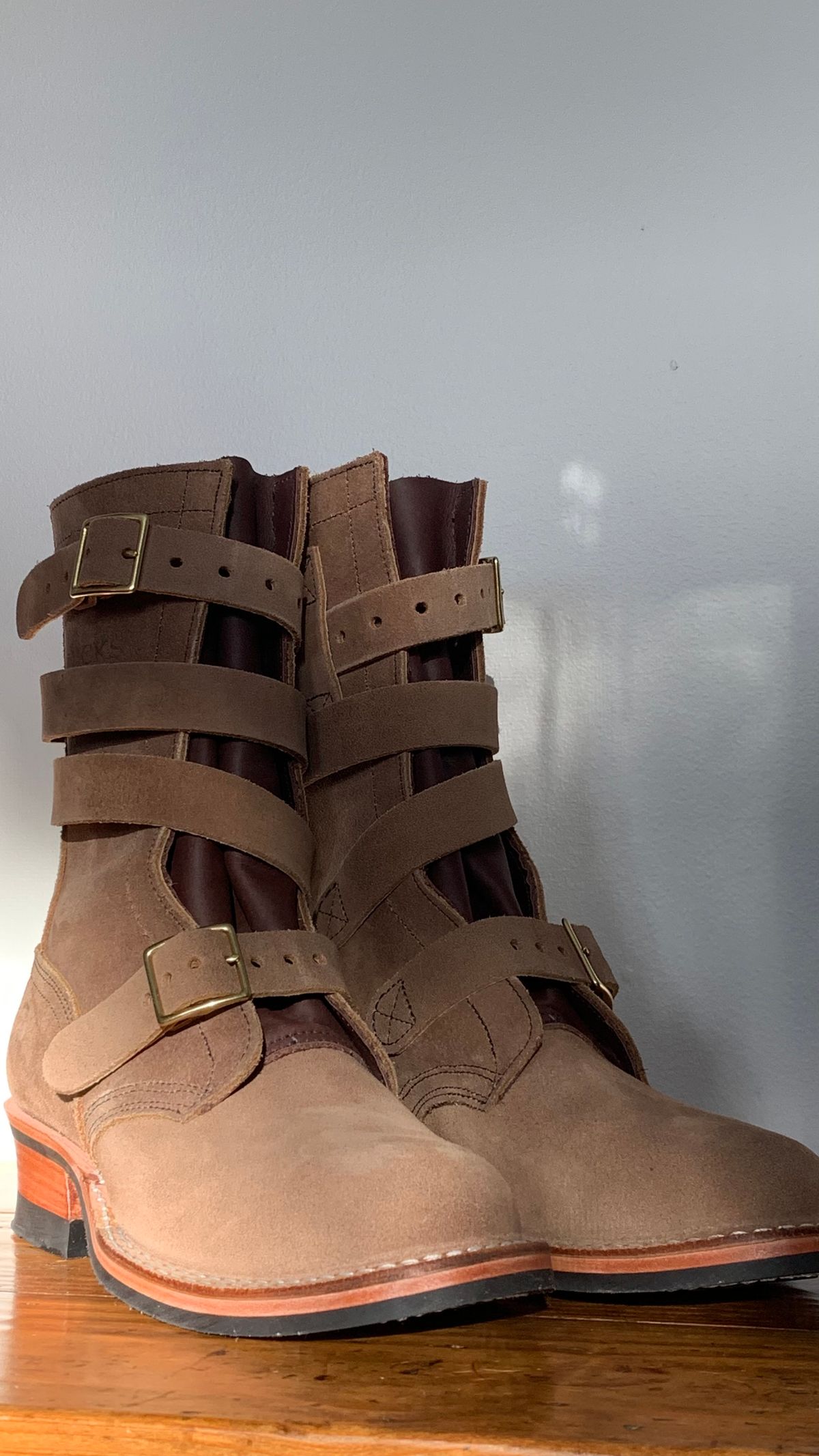 Photo by X on February 12, 2026 of the Nicks TankerPro in Seidel 1964 Tan Roughout.