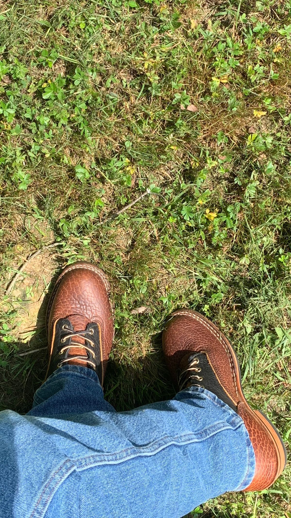 Photo by X on July 11, 2025 of the Nicks MTO in Law Tanning Black Smooth Shruken Bison & Law Tanning Brown Smooth Shruken Bison.