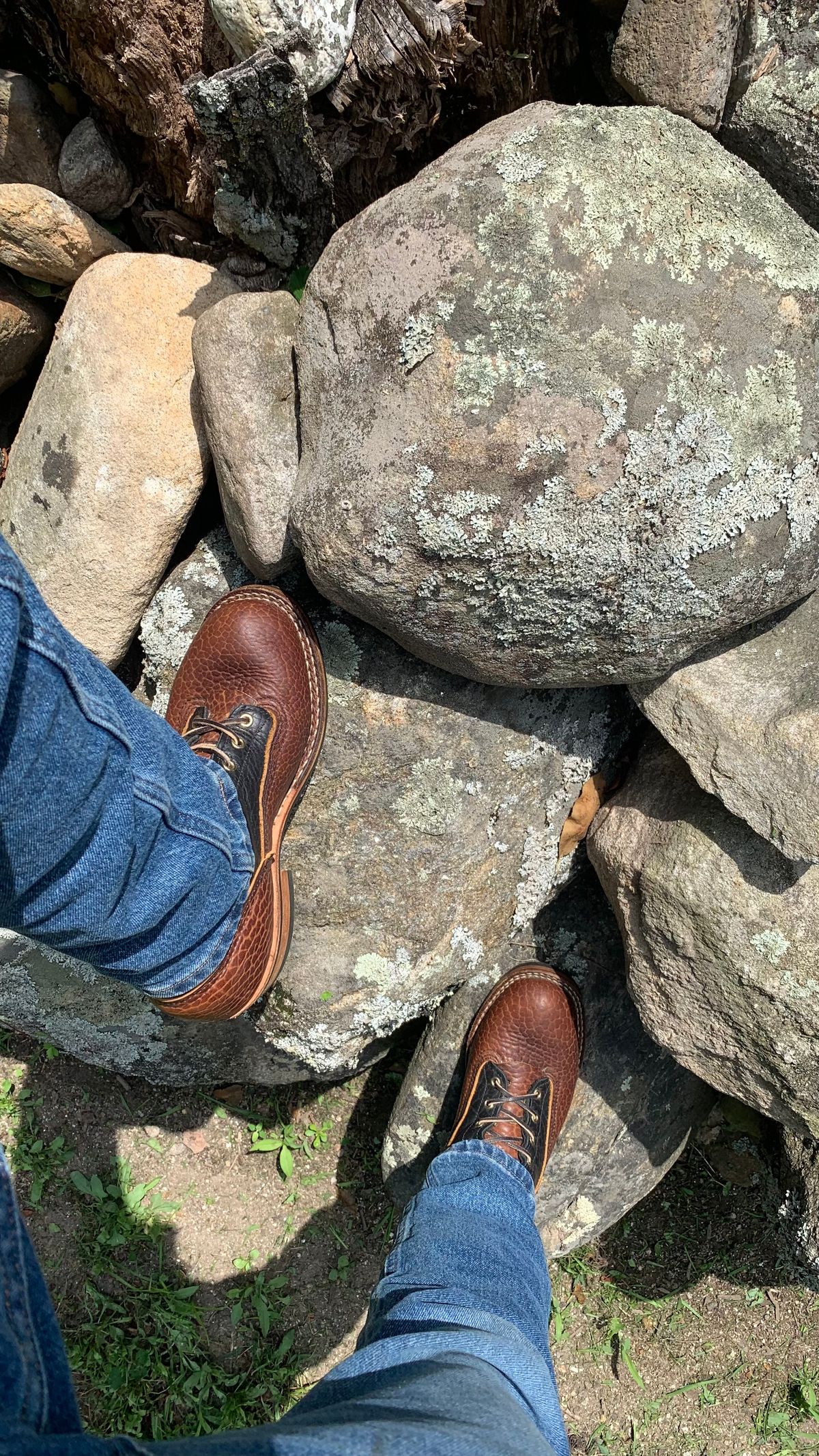 Photo by X on July 11, 2025 of the Nicks MTO in Law Tanning Black Smooth Shruken Bison & Law Tanning Brown Smooth Shruken Bison.