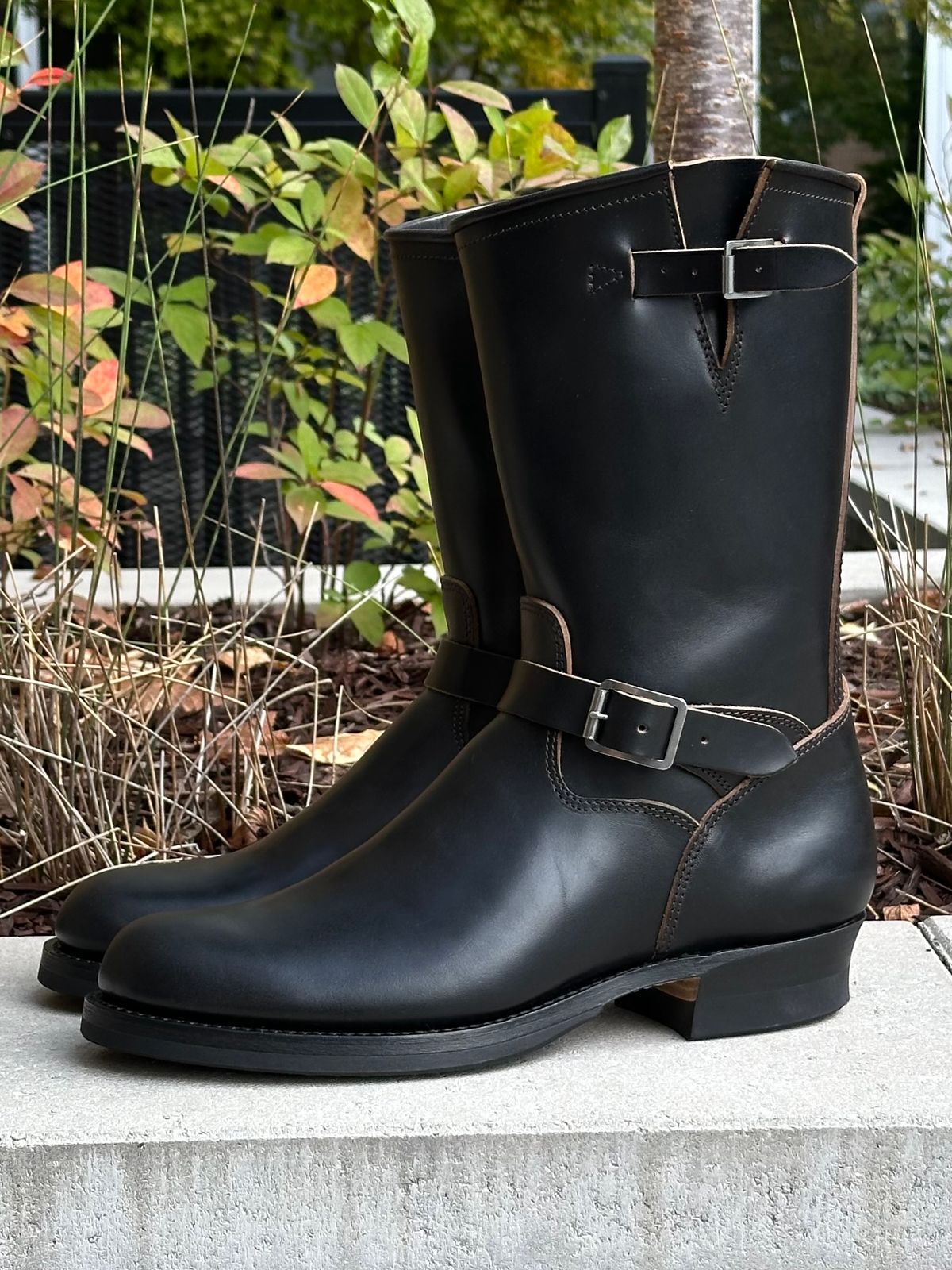 Photo by gv7 on October 1, 2025 of the SKOOB Wander Engineer Boots in Black Italian Horsebutt.