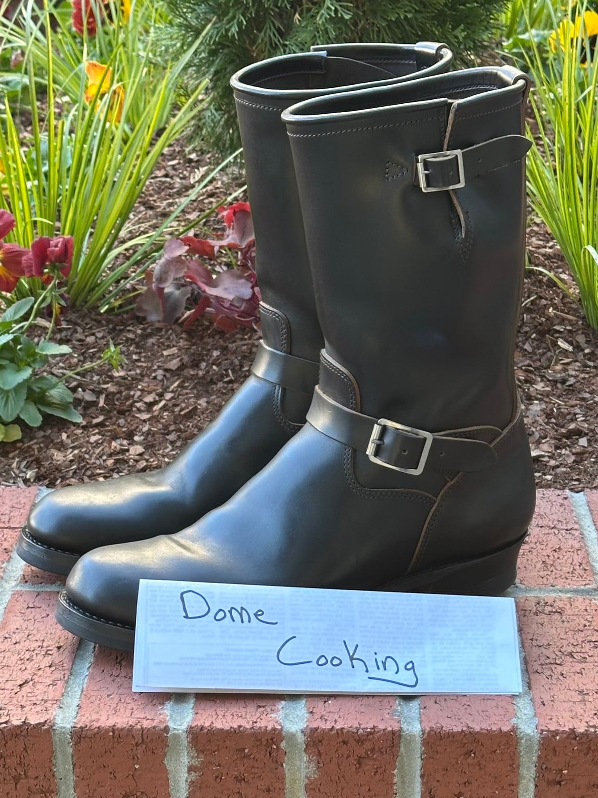 Photo by gv7 on November 1, 2025 of the SKOOB Wander Engineer Boots in Black Italian Horsebutt.