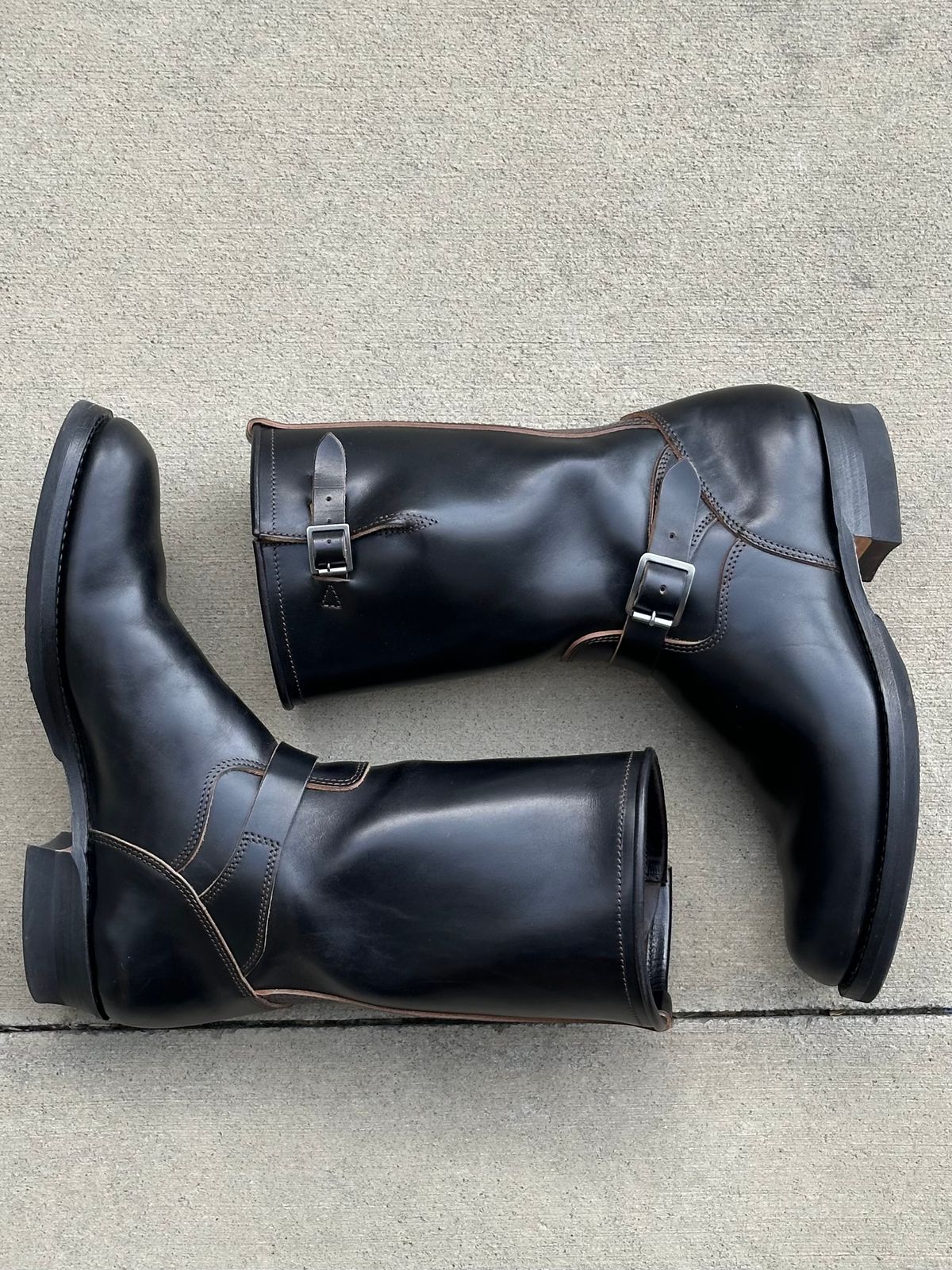Photo by gv7 on January 30, 2026 of the SKOOB Wander Engineer Boots in Black Italian Horsebutt.