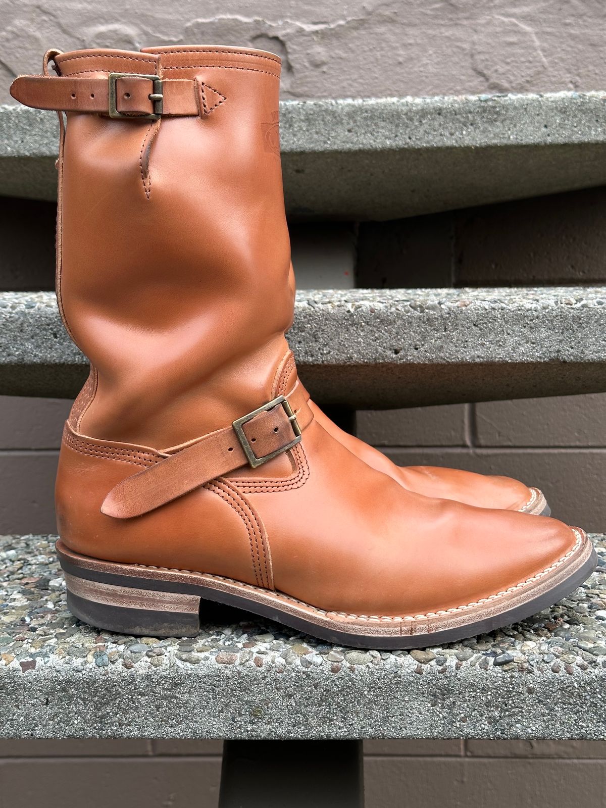 Photo by gv7 on January 1, 2024 of the Wesco x S&S Van Cleef III in Maryam Natural Horsebutt.