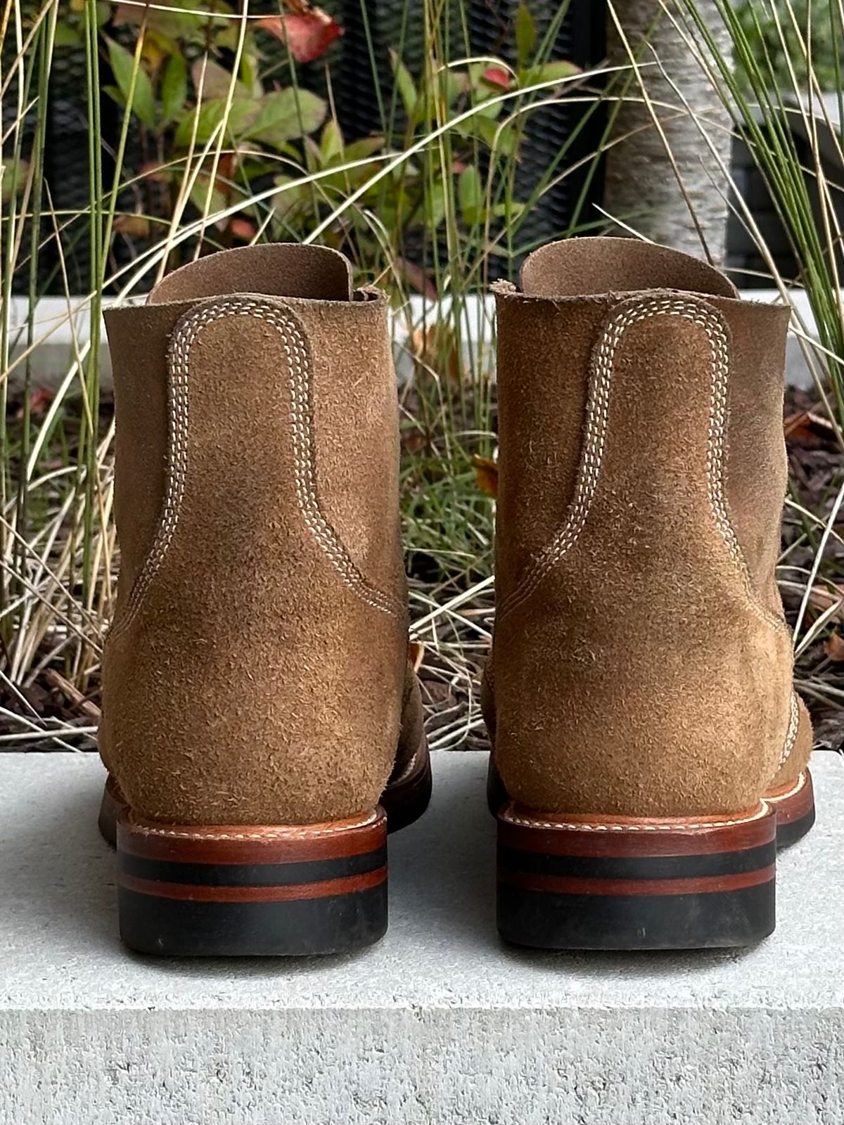 Photo by gv7 on November 1, 2024 of the John Lofgren M-43 Service Boots in Horween Natural Chromexcel Roughout.