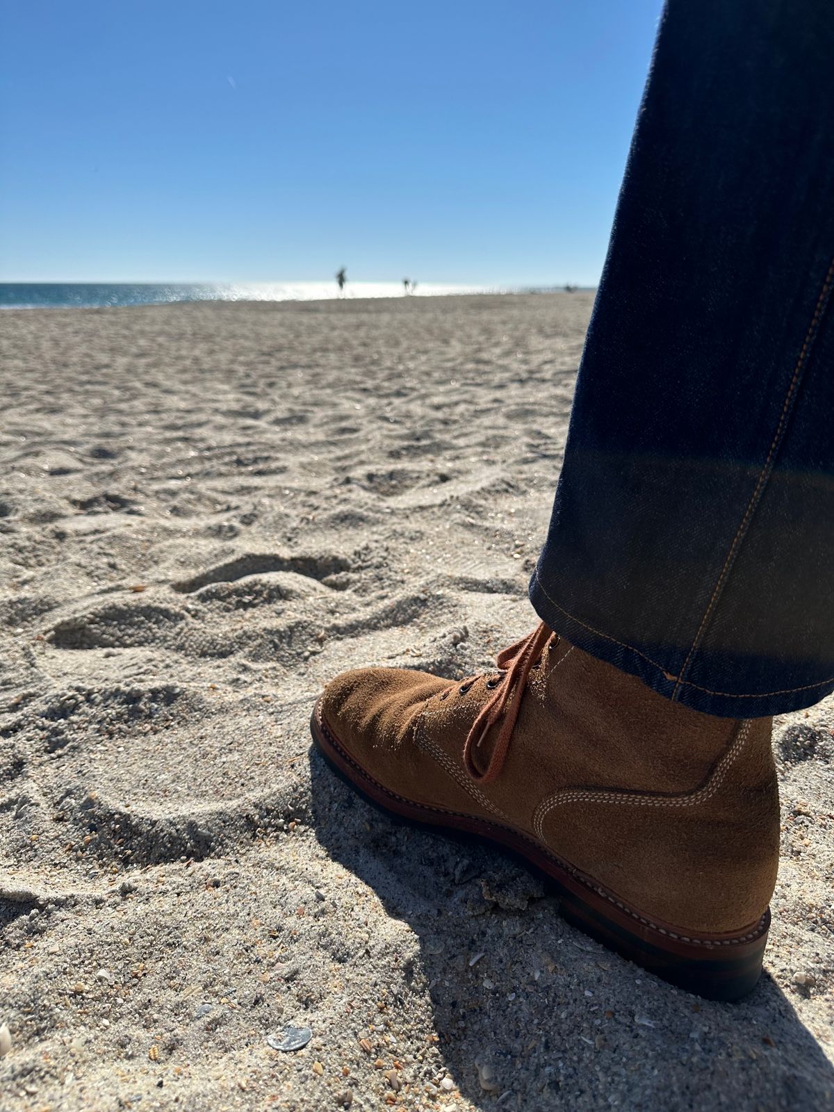 Photo by gv7 on December 1, 2024 of the John Lofgren M-43 Service Boots in Horween Natural Chromexcel Roughout.