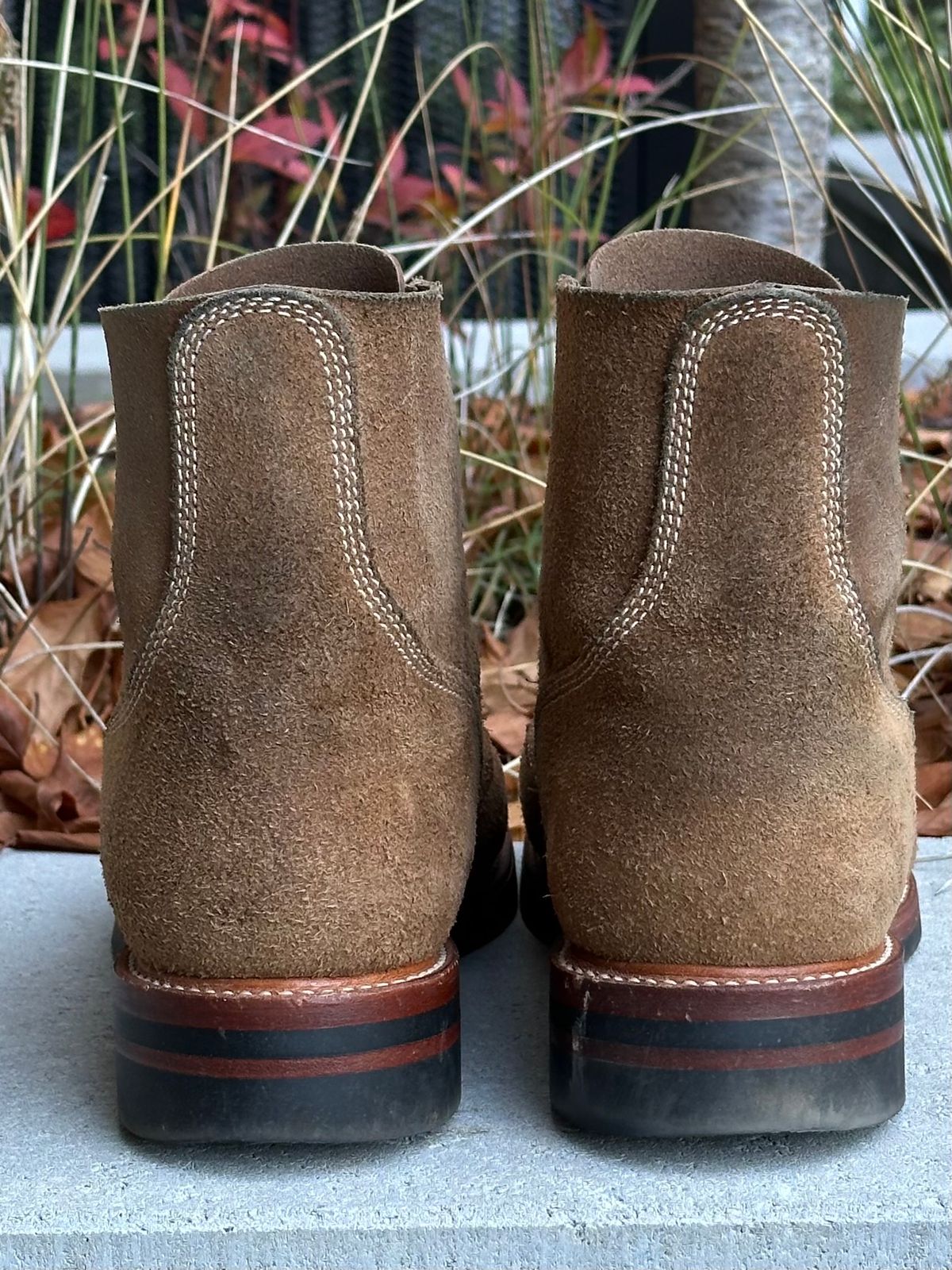 Photo by gv7 on December 1, 2024 of the John Lofgren M-43 Service Boots in Horween Natural Chromexcel Roughout.