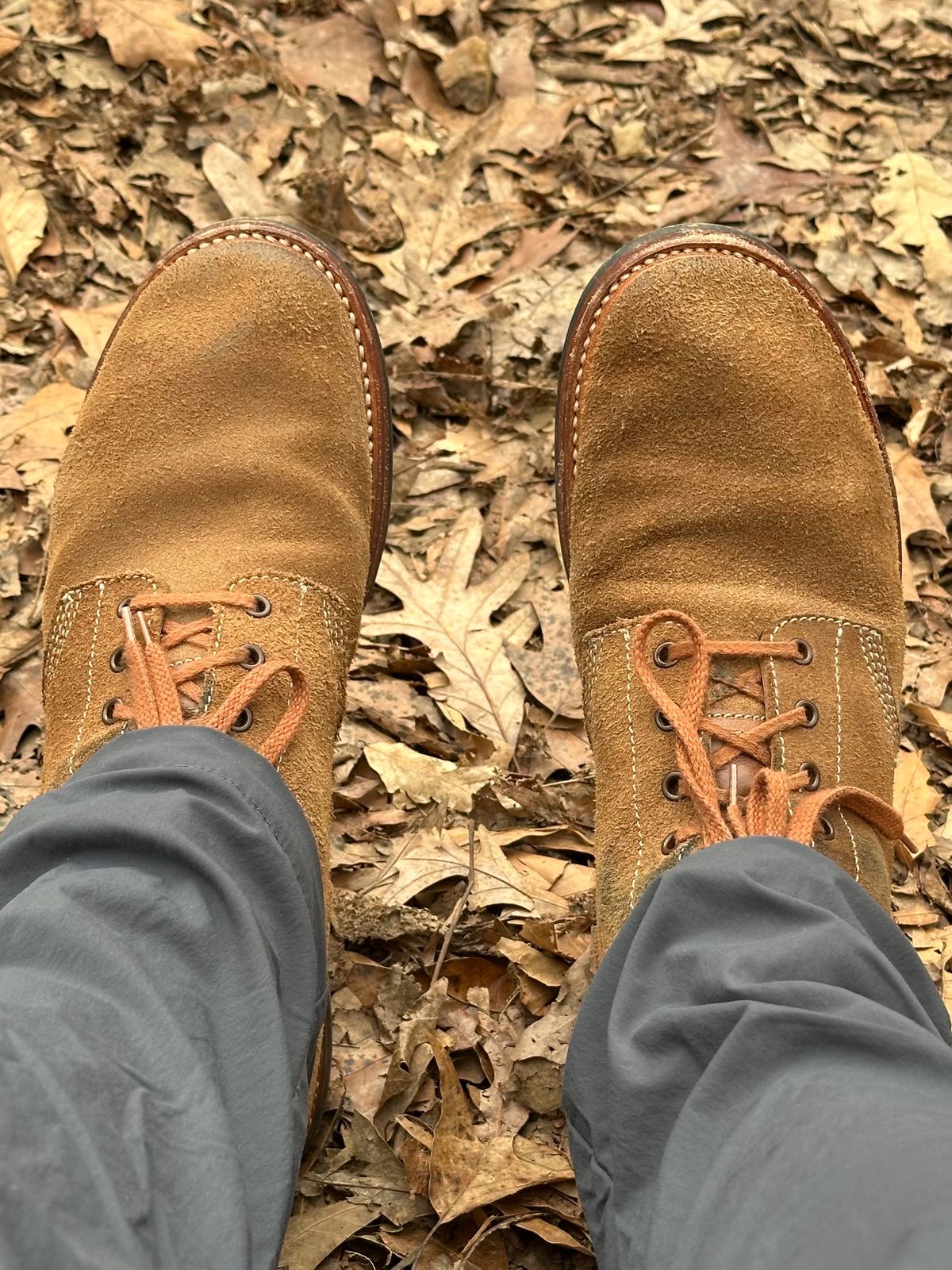 Photo by gv7 on January 2, 2025 of the John Lofgren M-43 Service Boots in Horween Natural Chromexcel Roughout.