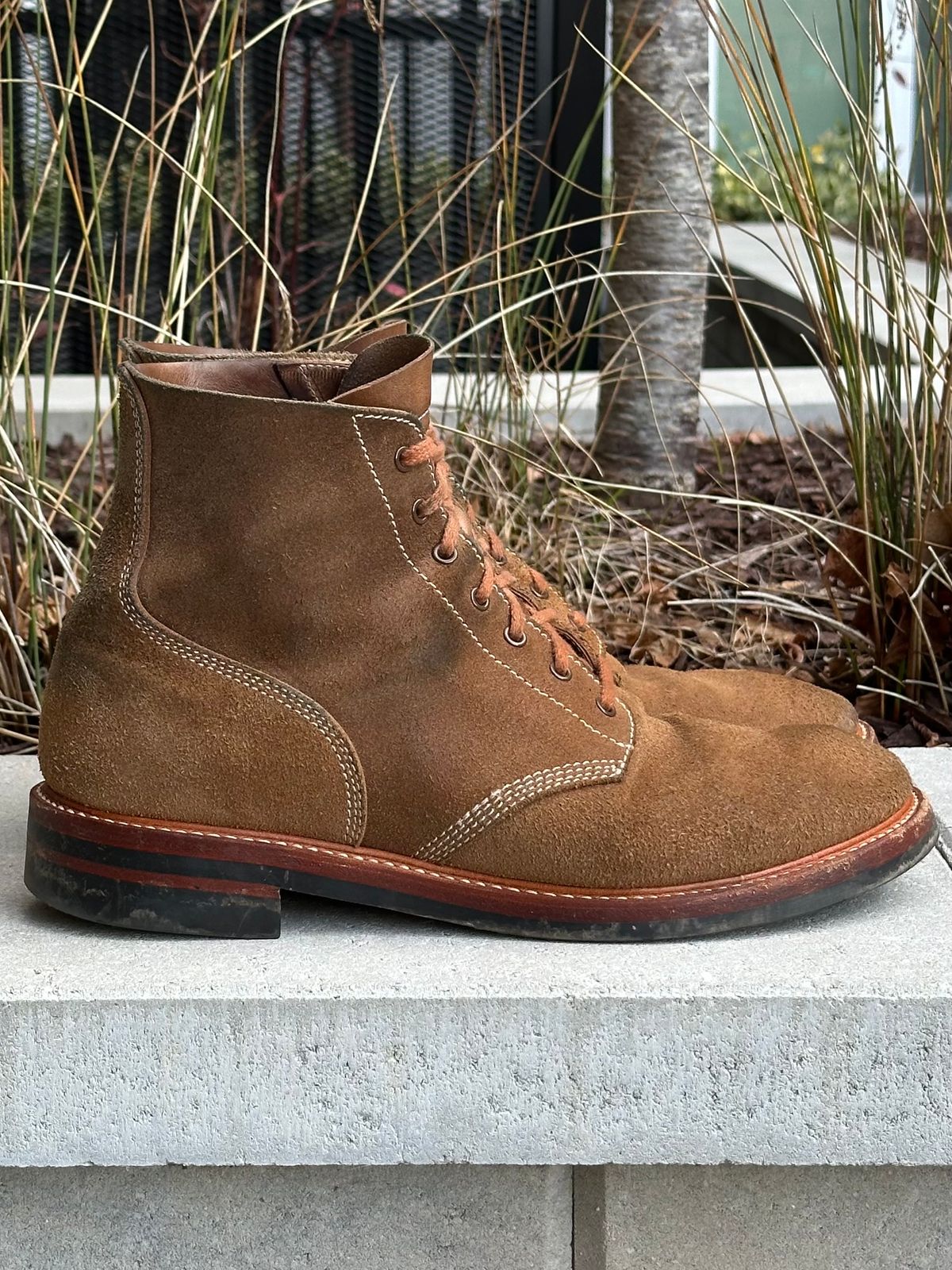 Photo by gv7 on January 2, 2025 of the John Lofgren M-43 Service Boots in Horween Natural Chromexcel Roughout.