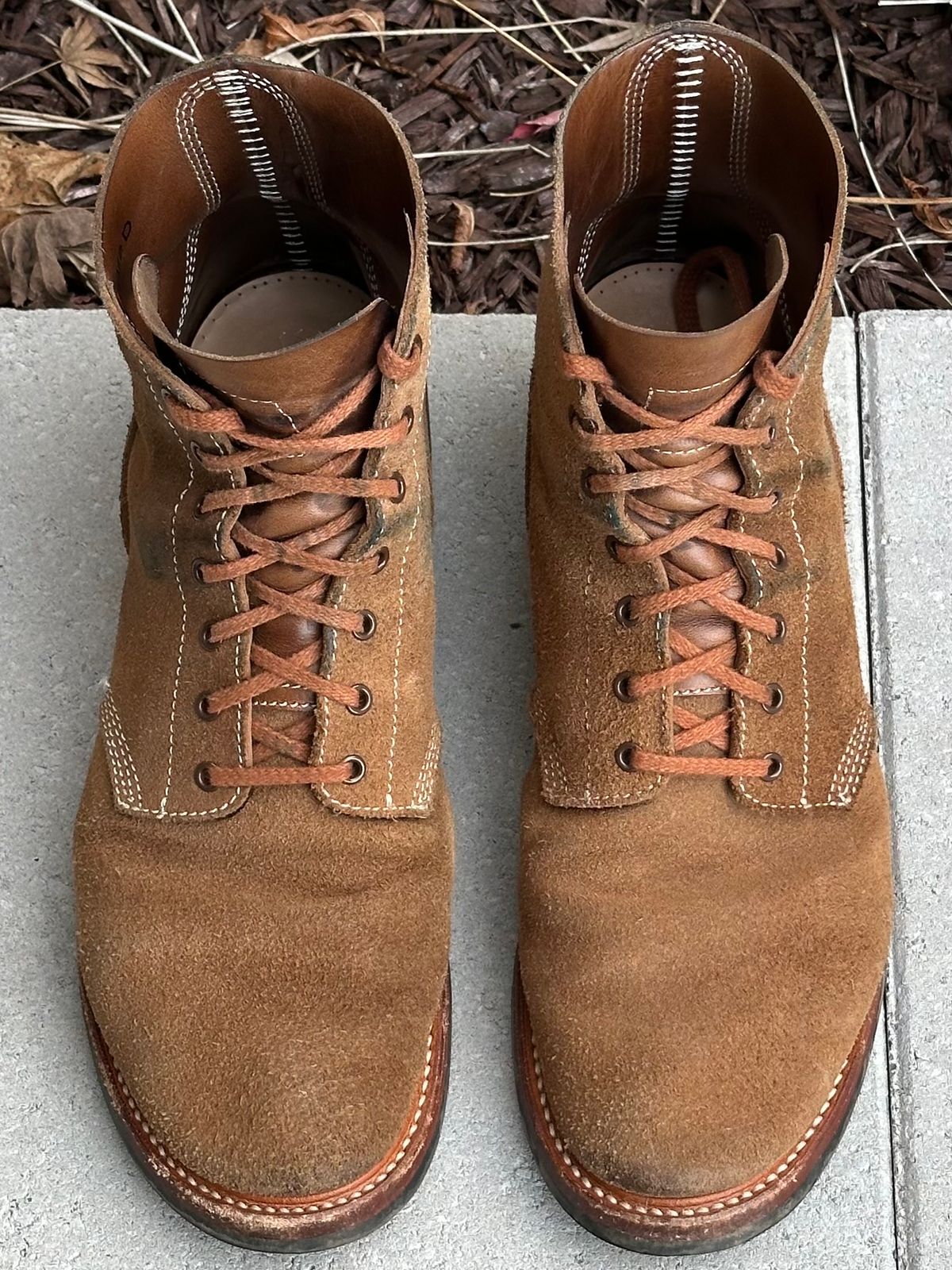 Photo by gv7 on January 2, 2025 of the John Lofgren M-43 Service Boots in Horween Natural Chromexcel Roughout.