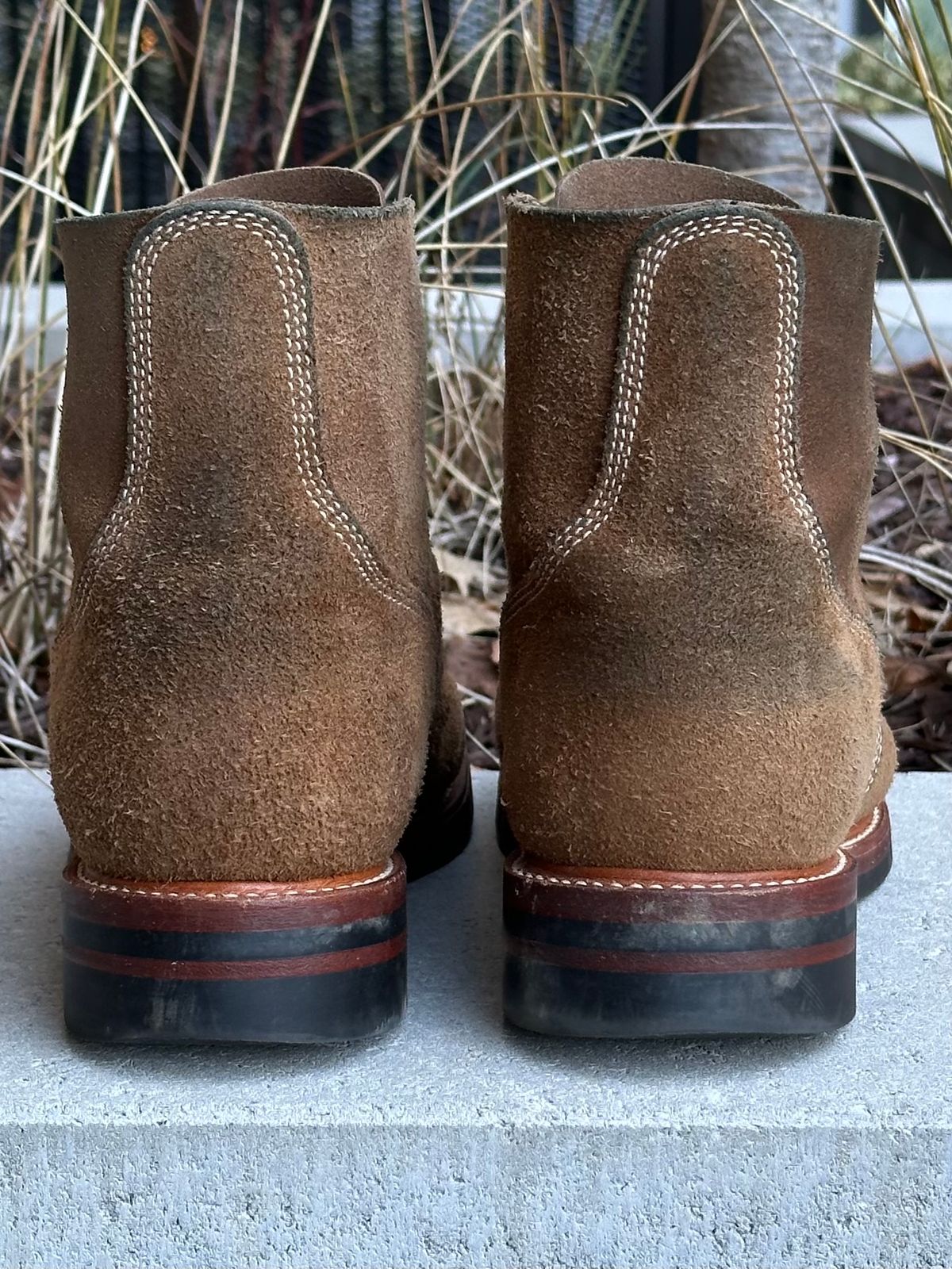 Photo by gv7 on January 25, 2025 of the John Lofgren M-43 Service Boots in Horween Natural Chromexcel Roughout.