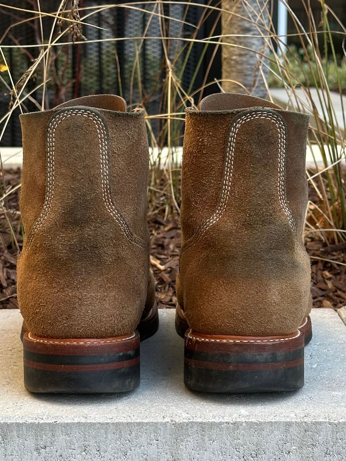 Photo by gv7 on March 1, 2025 of the John Lofgren M-43 Service Boots in Horween Natural Chromexcel Roughout.