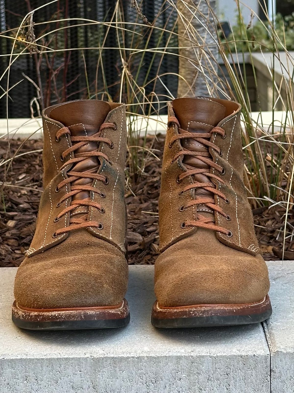 Photo by gv7 on March 1, 2025 of the John Lofgren M-43 Service Boots in Horween Natural Chromexcel Roughout.