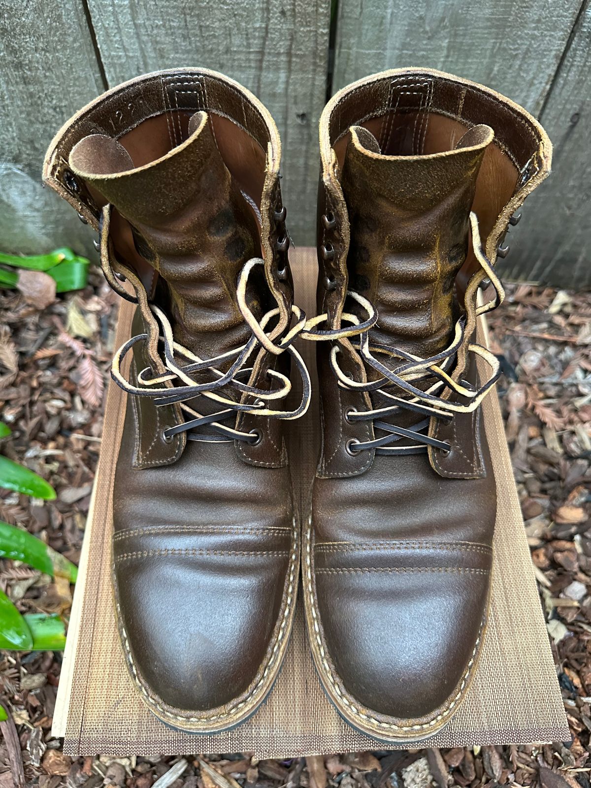 Photo by gv7 on February 1, 2023 of the White's MP-Sherman Toe Cap in Horween Cinnamon Waxed Flesh.