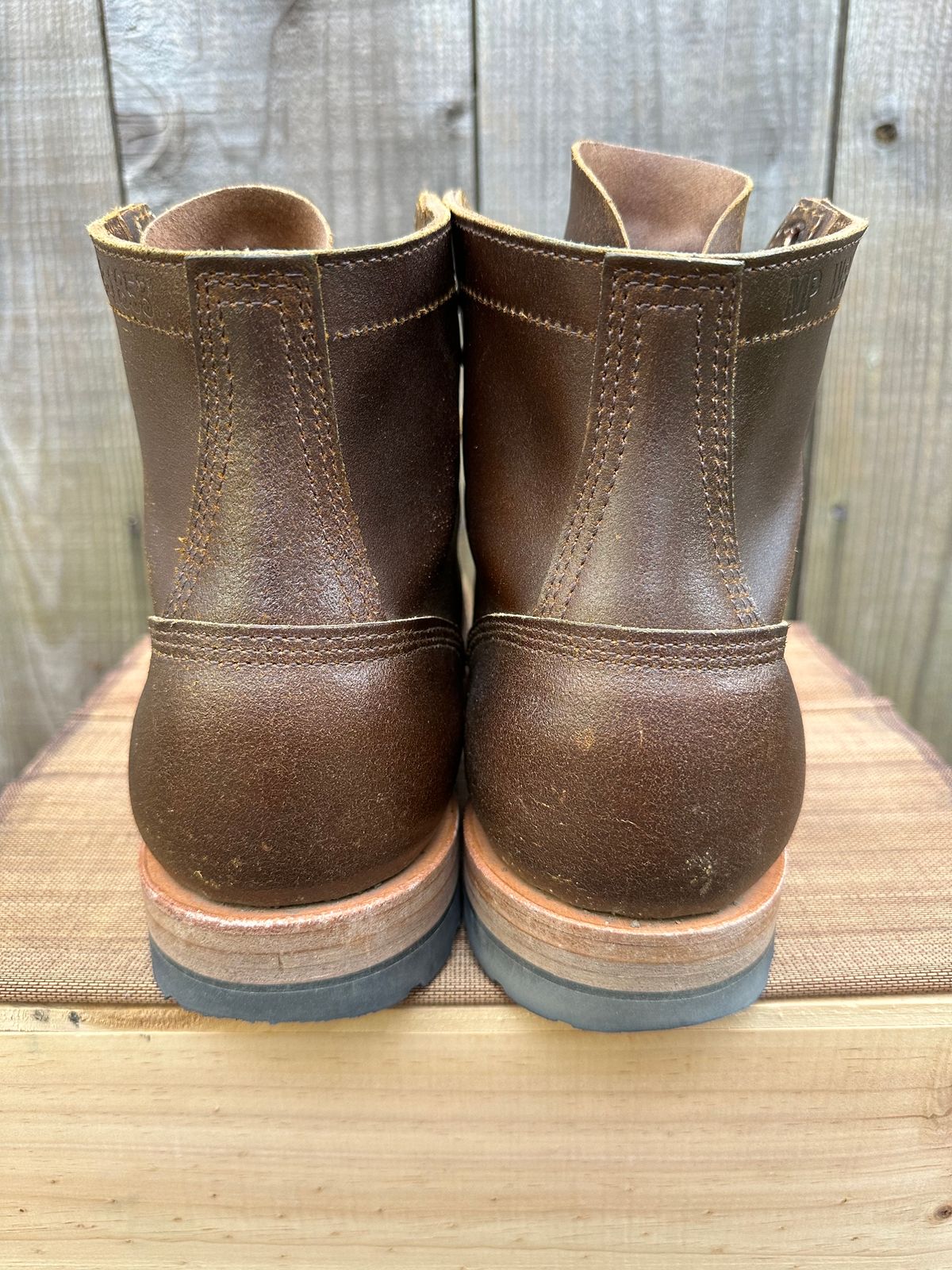 Photo by gv7 on March 4, 2023 of the White's MP-Sherman Toe Cap in Horween Cinnamon Waxed Flesh.