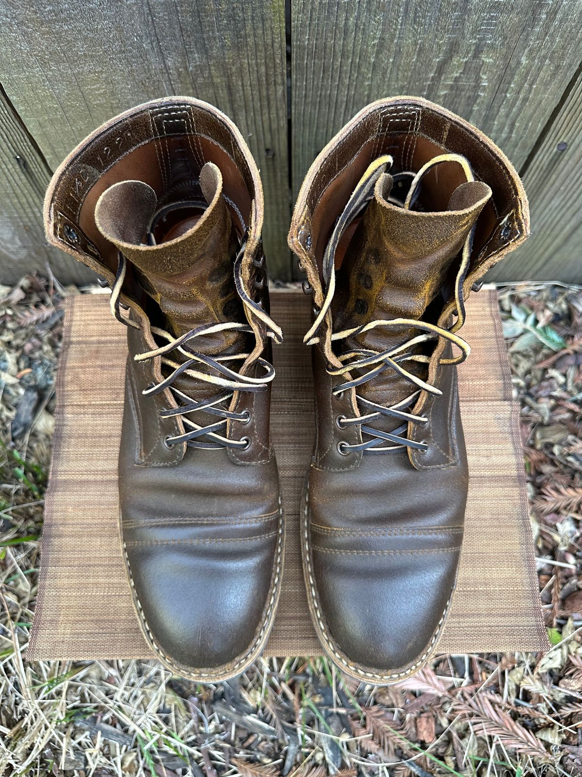 Photo by gv7 on March 4, 2023 of the White's MP-Sherman Toe Cap in Horween Cinnamon Waxed Flesh.