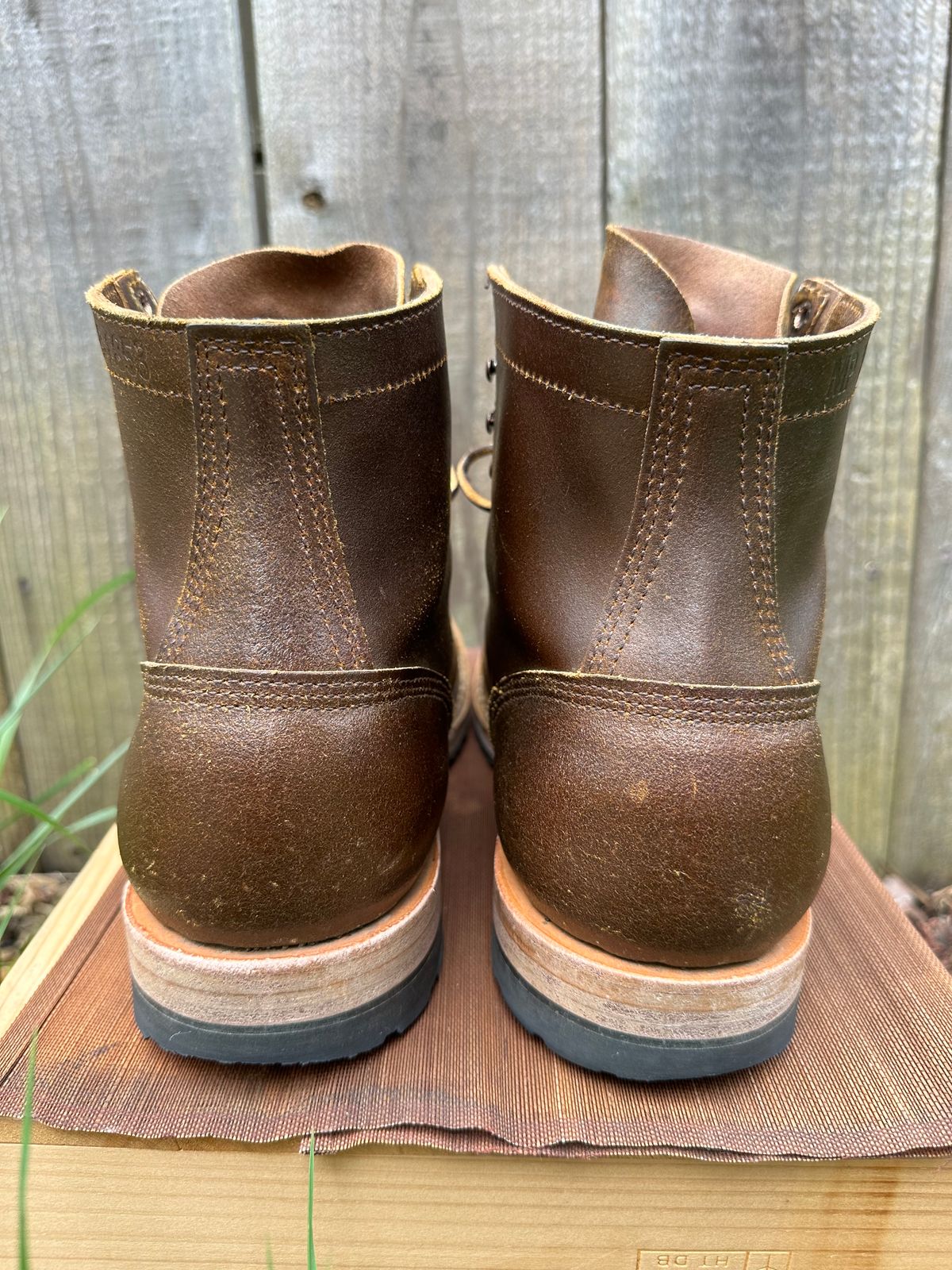 Photo by gv7 on April 2, 2023 of the White's MP-Sherman Toe Cap in Horween Cinnamon Waxed Flesh.