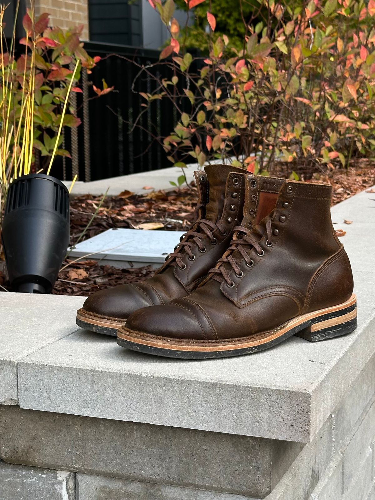 Photo by gv7 on October 1, 2025 of the White's MP-Sherman Toe Cap in Horween Cinnamon Waxed Flesh.