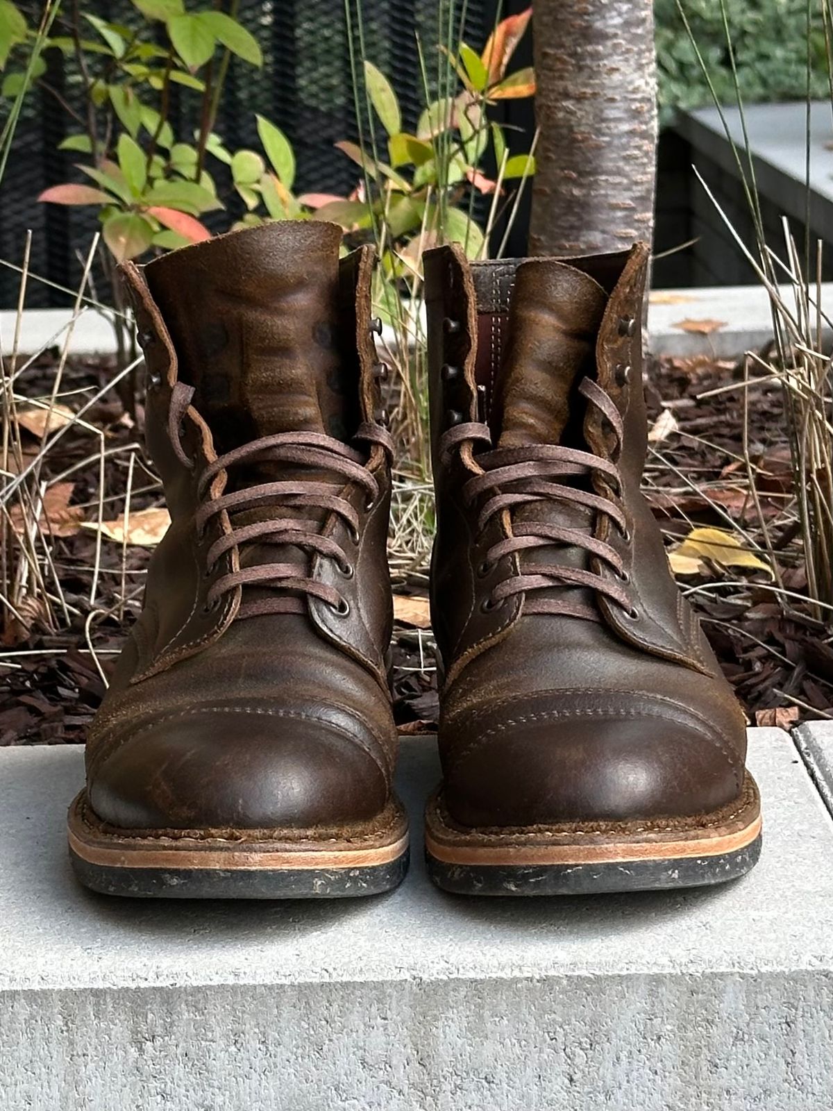 Photo by gv7 on October 1, 2025 of the White's MP-Sherman Toe Cap in Horween Cinnamon Waxed Flesh.